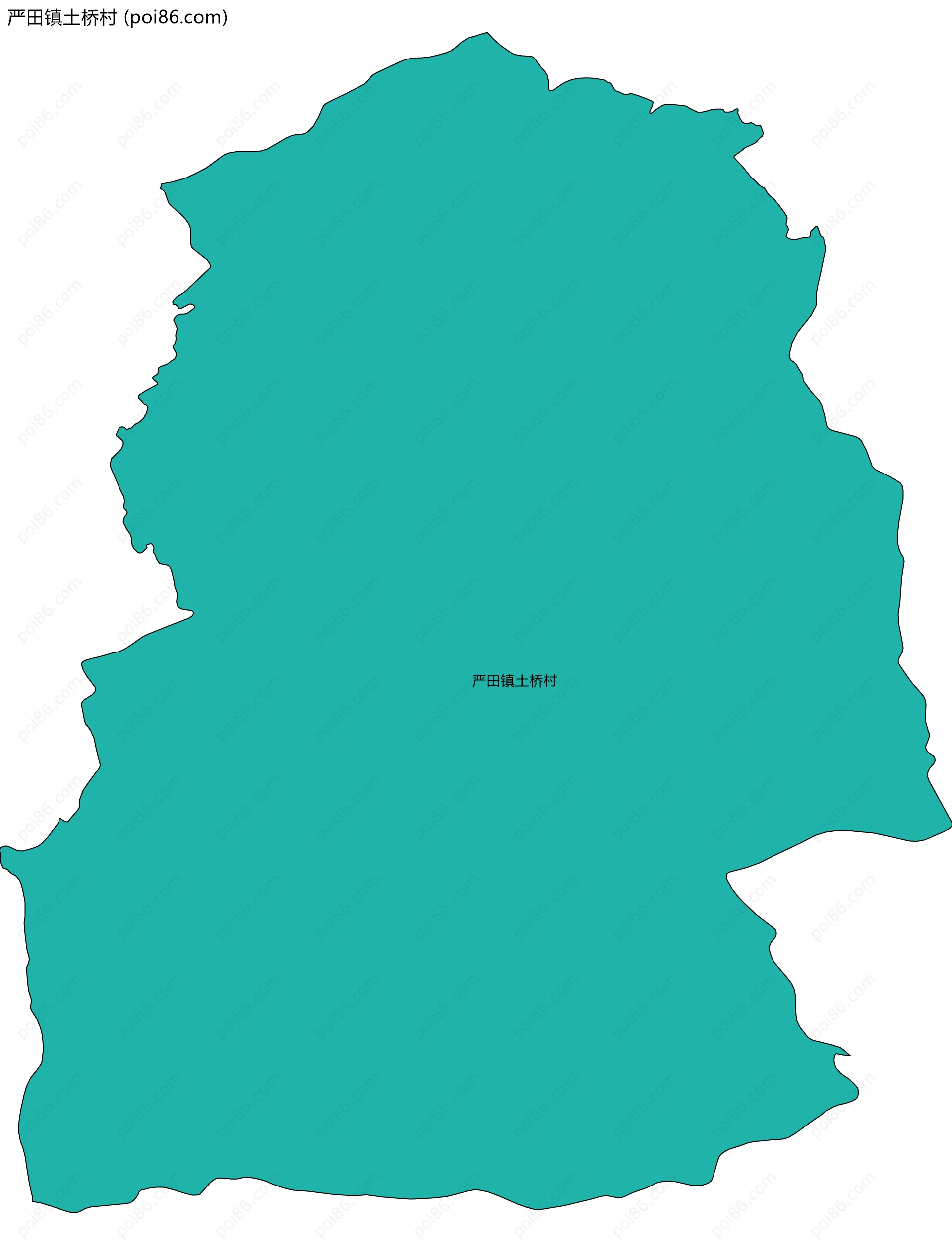 严田镇土桥村边界地图