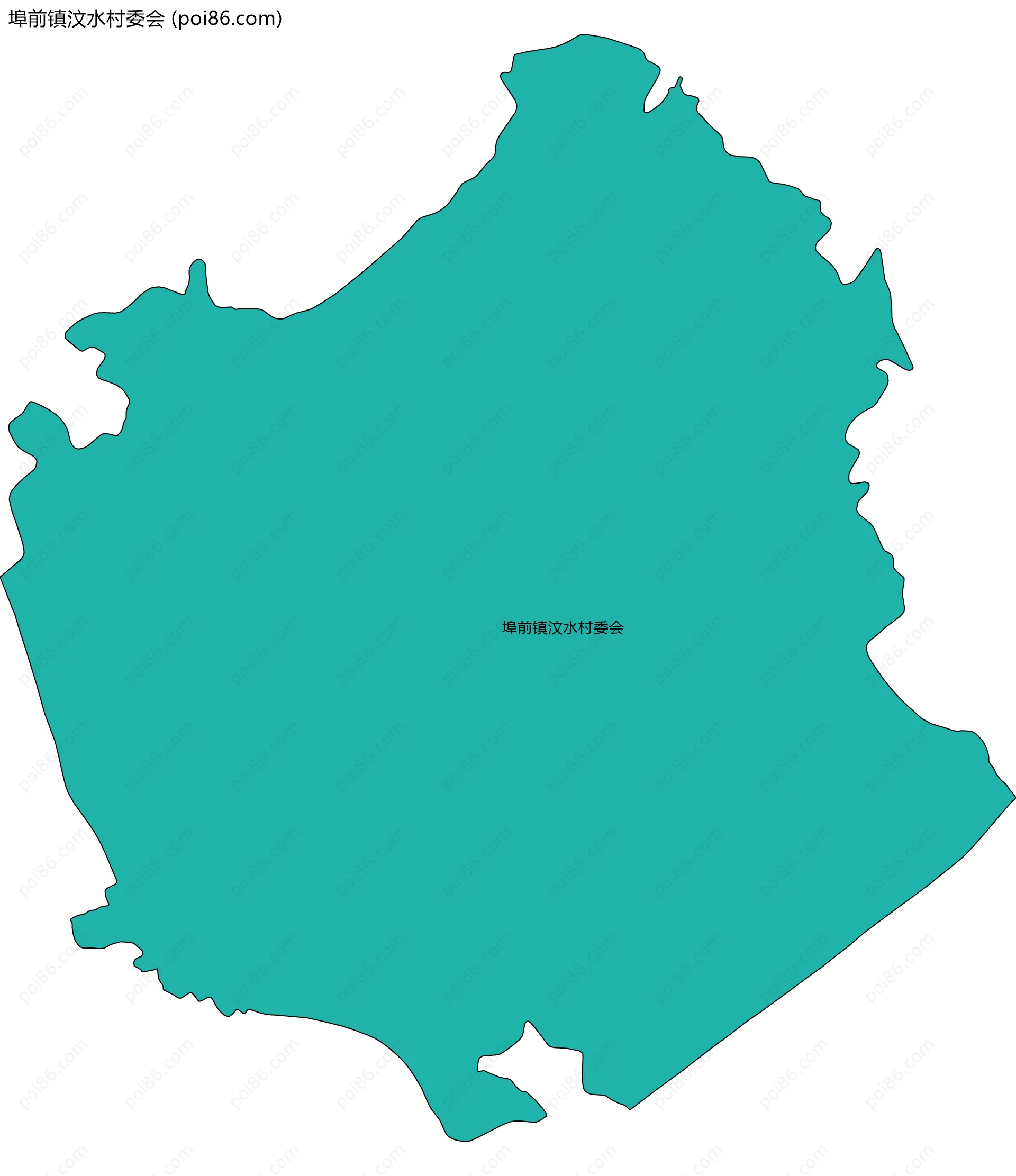 埠前镇汶水村委会边界地图