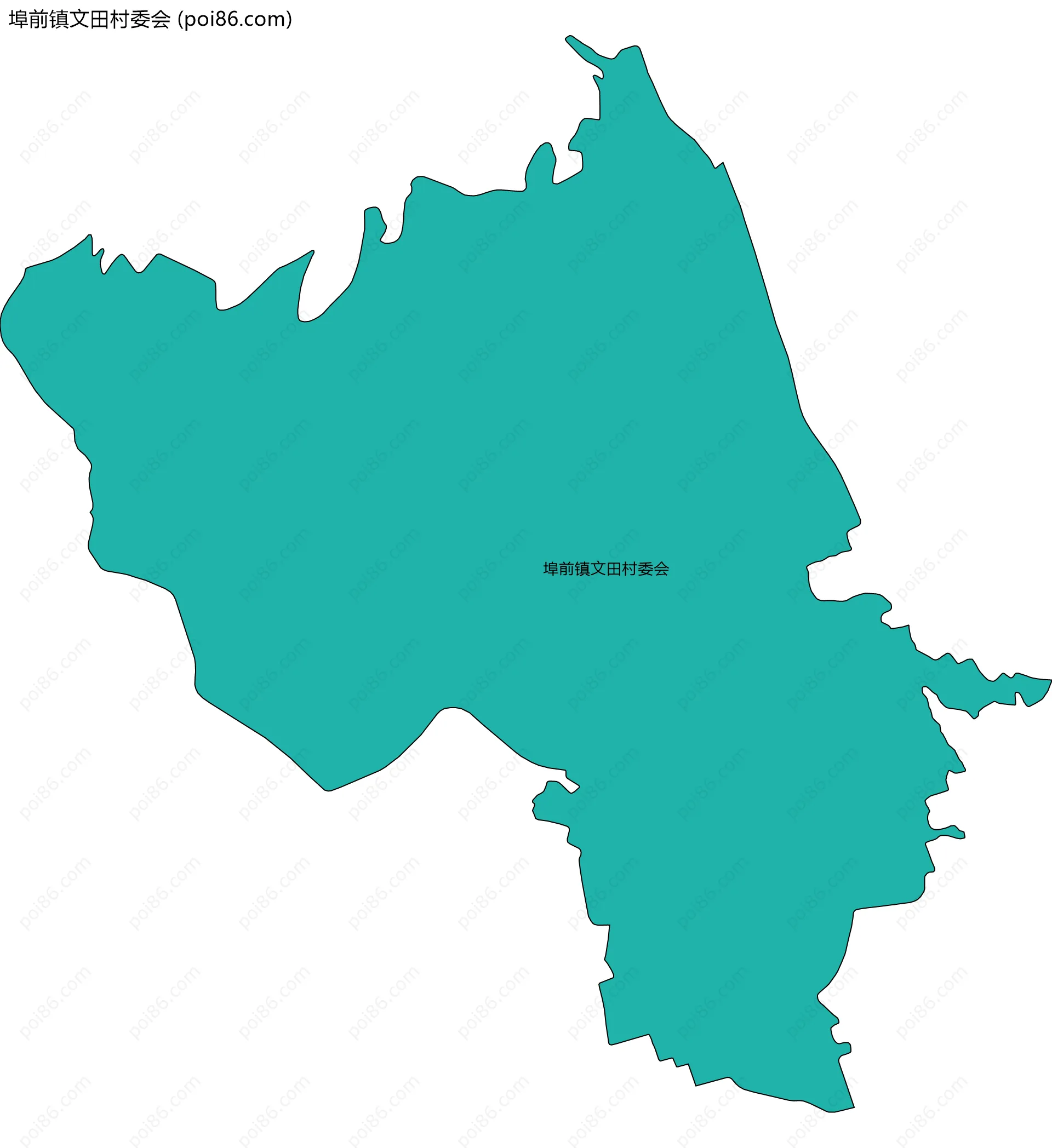 埠前镇文田村委会边界地图