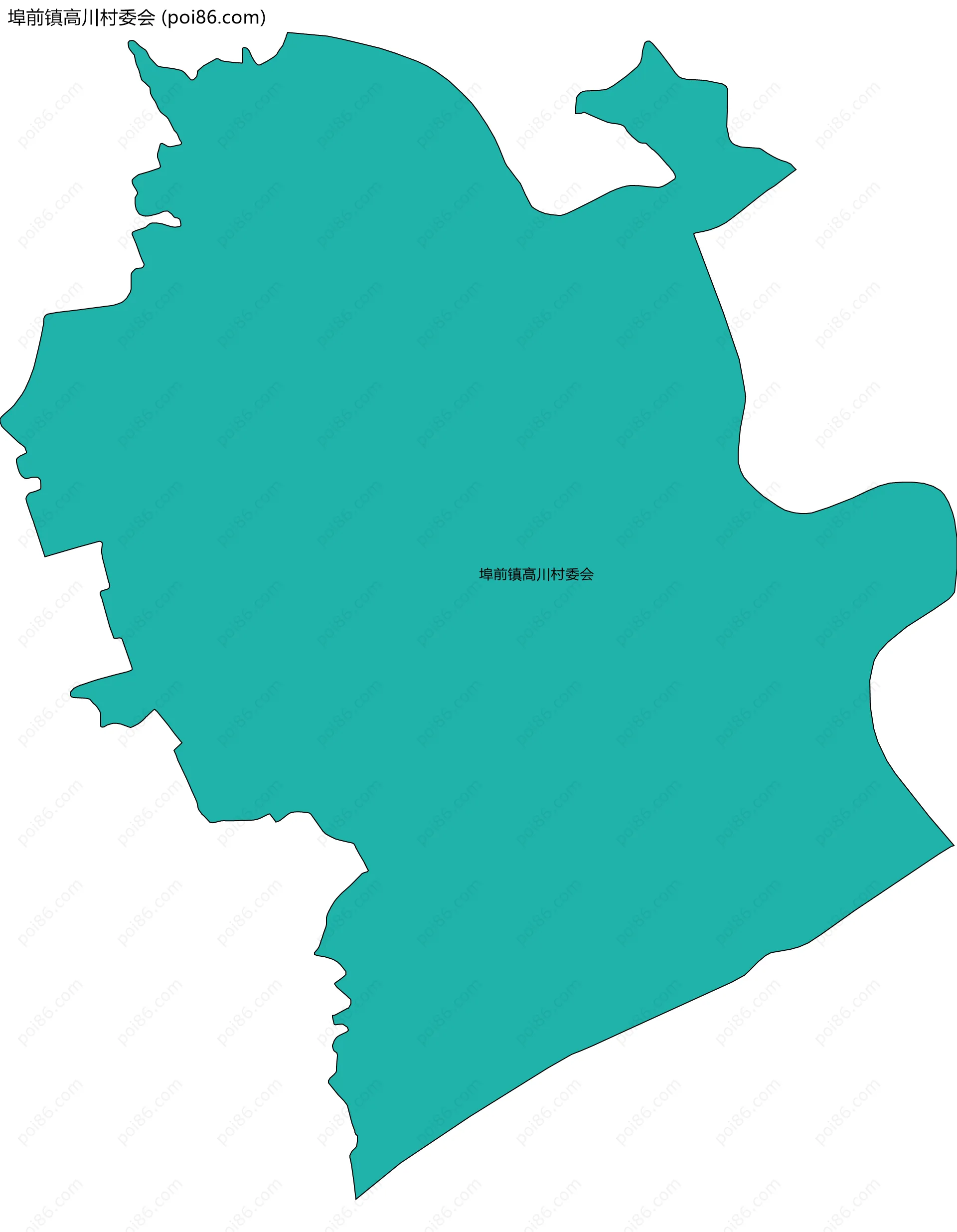 埠前镇高川村委会边界地图