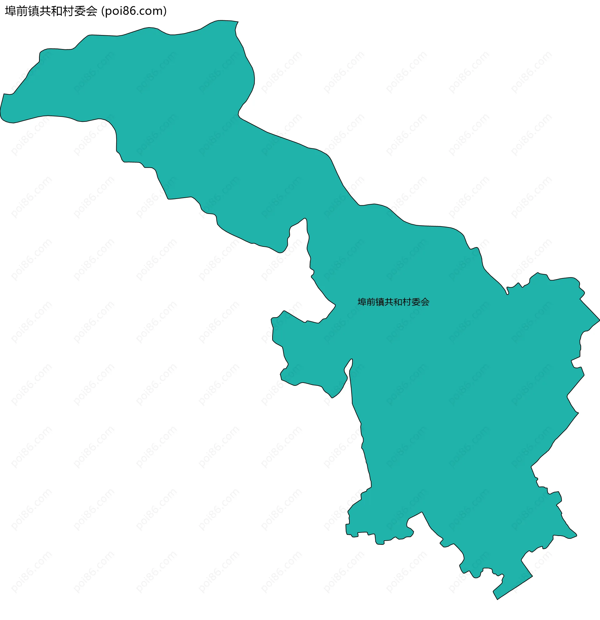 埠前镇共和村委会边界地图