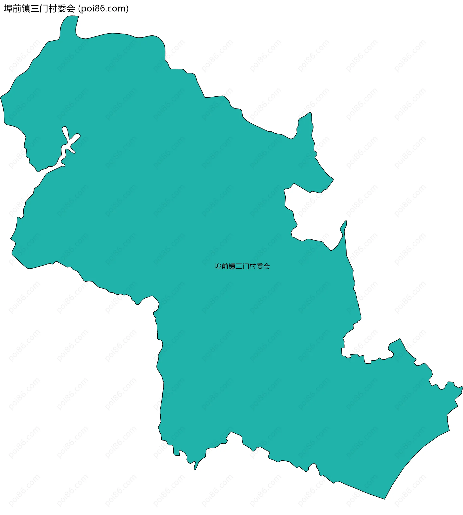 埠前镇三门村委会边界地图