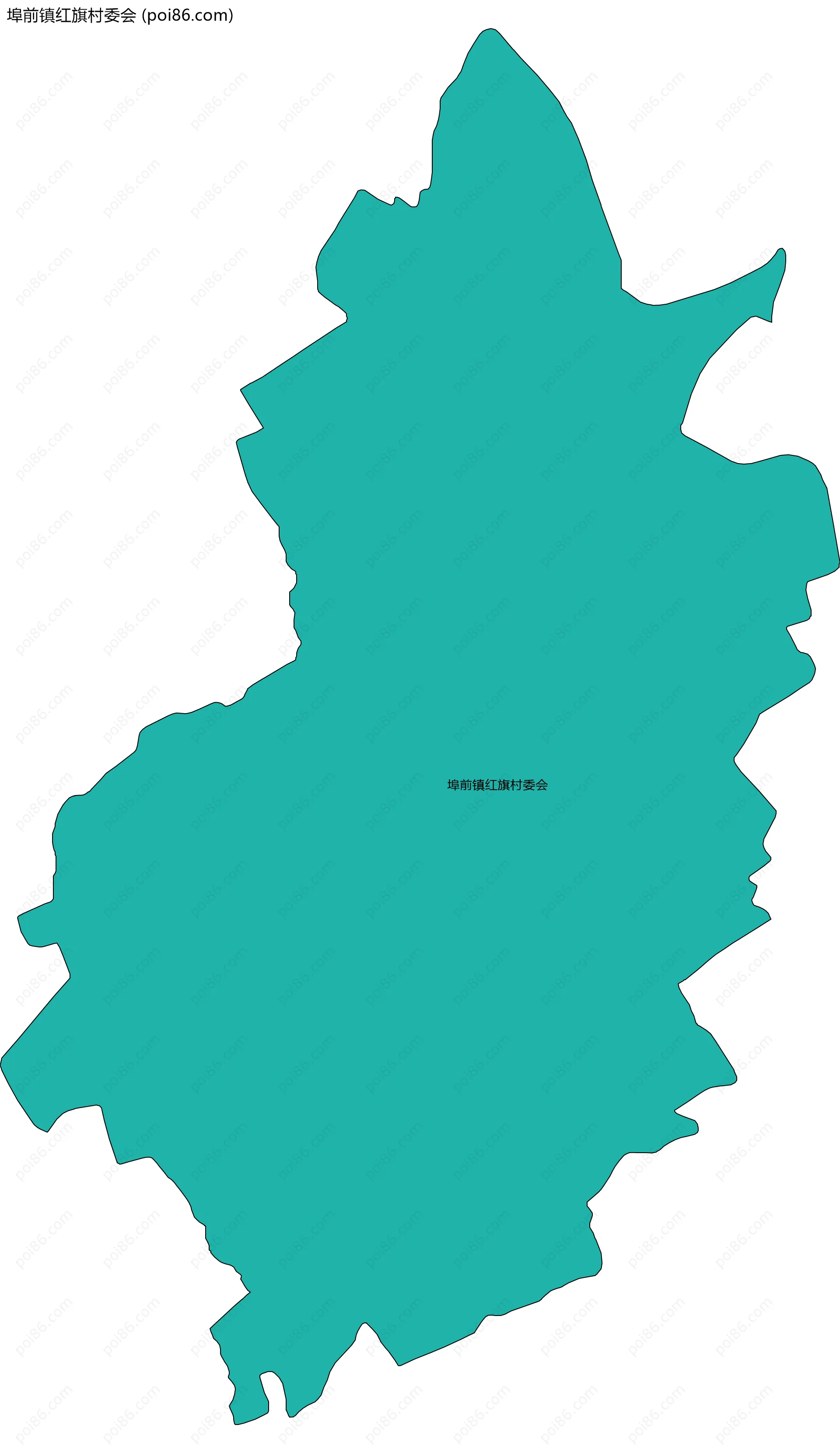 埠前镇红旗村委会边界地图