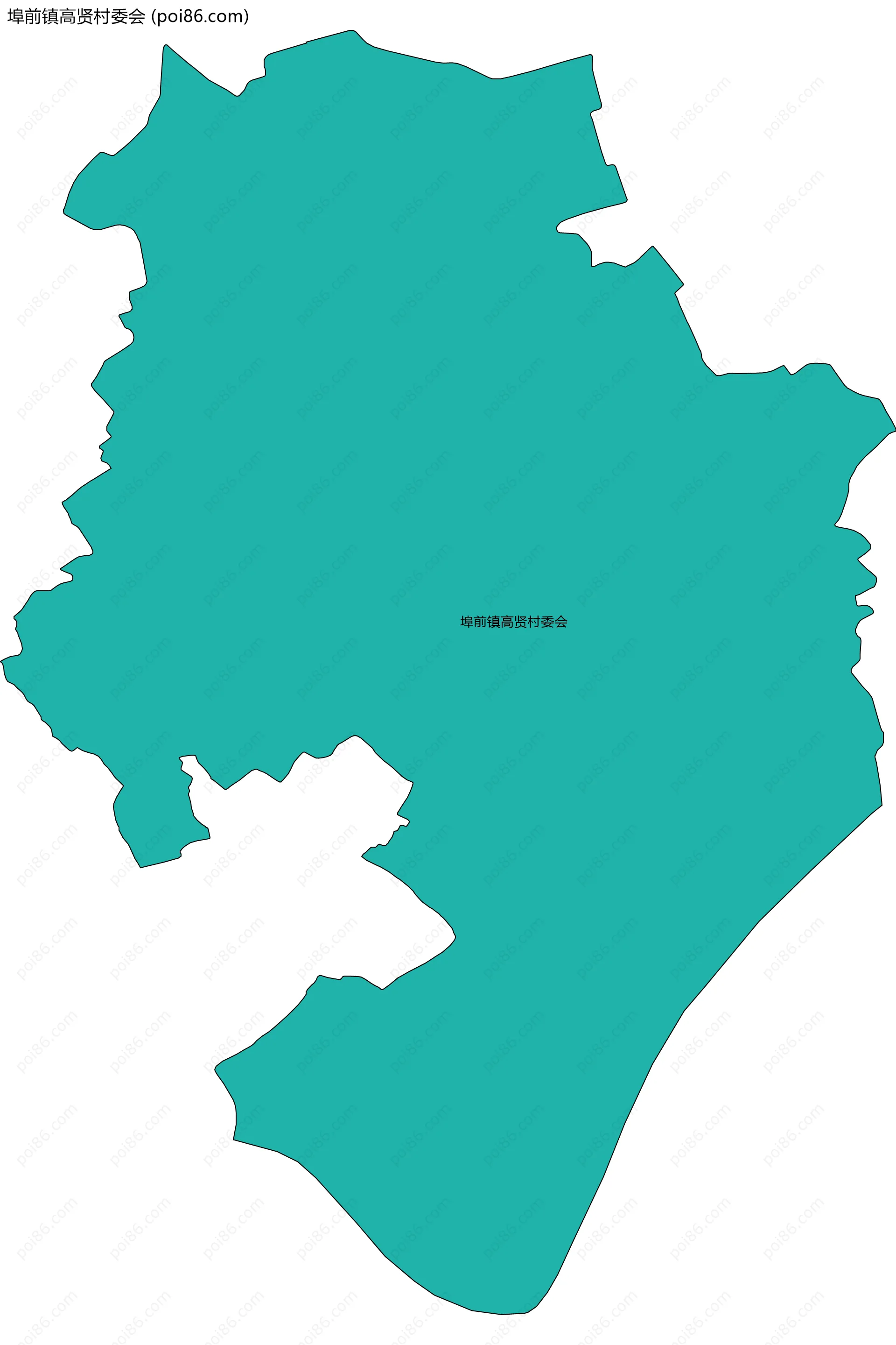 埠前镇高贤村委会边界地图