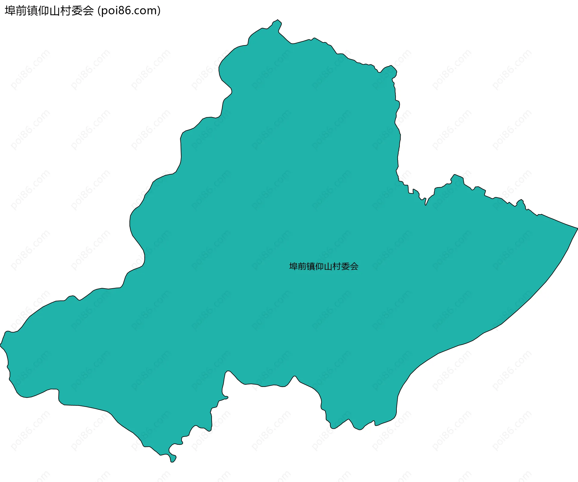 埠前镇仰山村委会边界地图