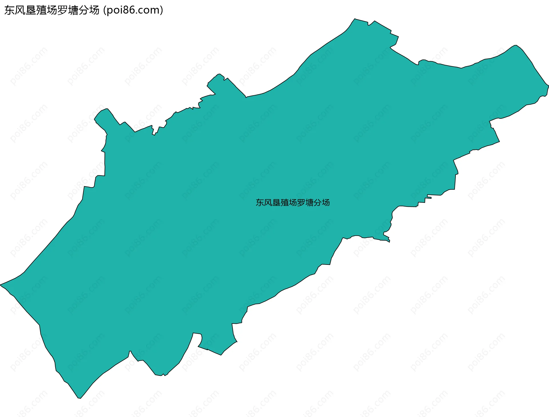 东风垦殖场罗塘分场边界地图