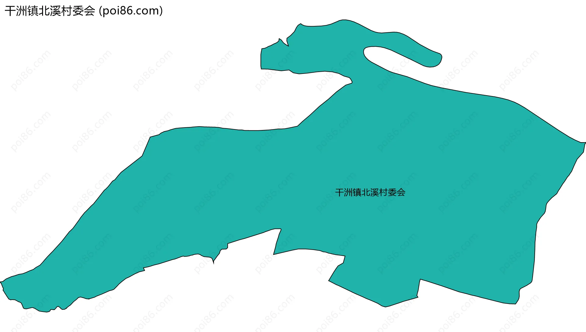 干洲镇北溪村委会边界地图