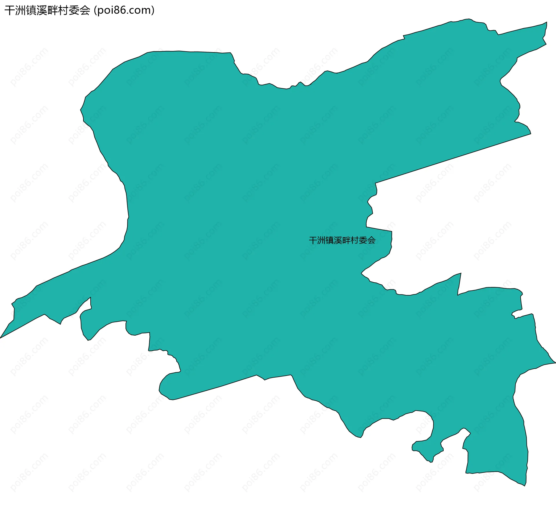 干洲镇溪畔村委会边界地图