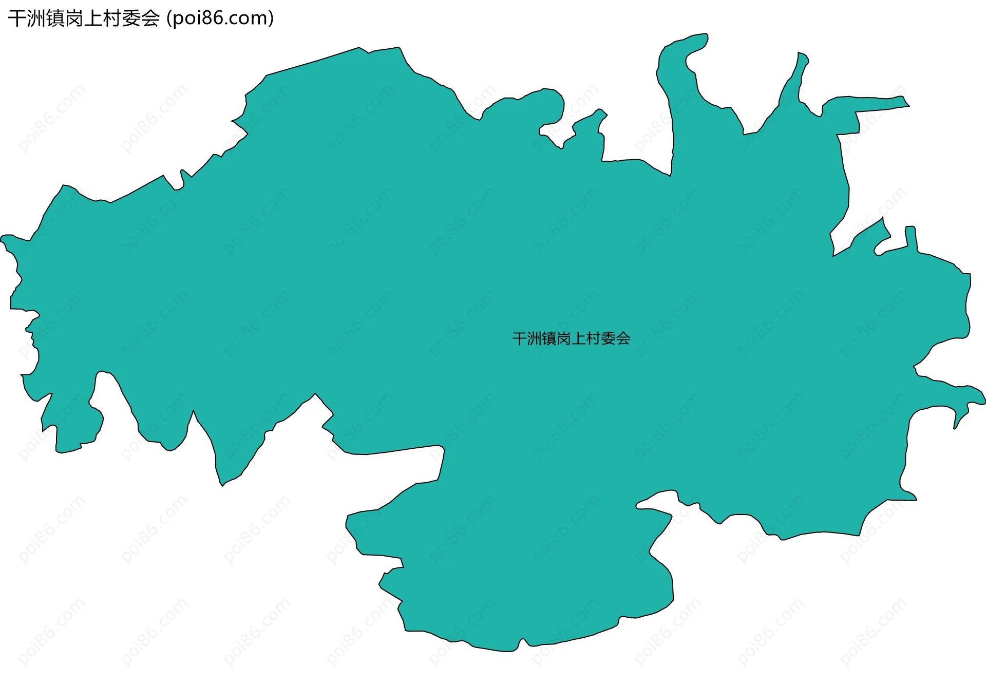 干洲镇岗上村委会边界地图