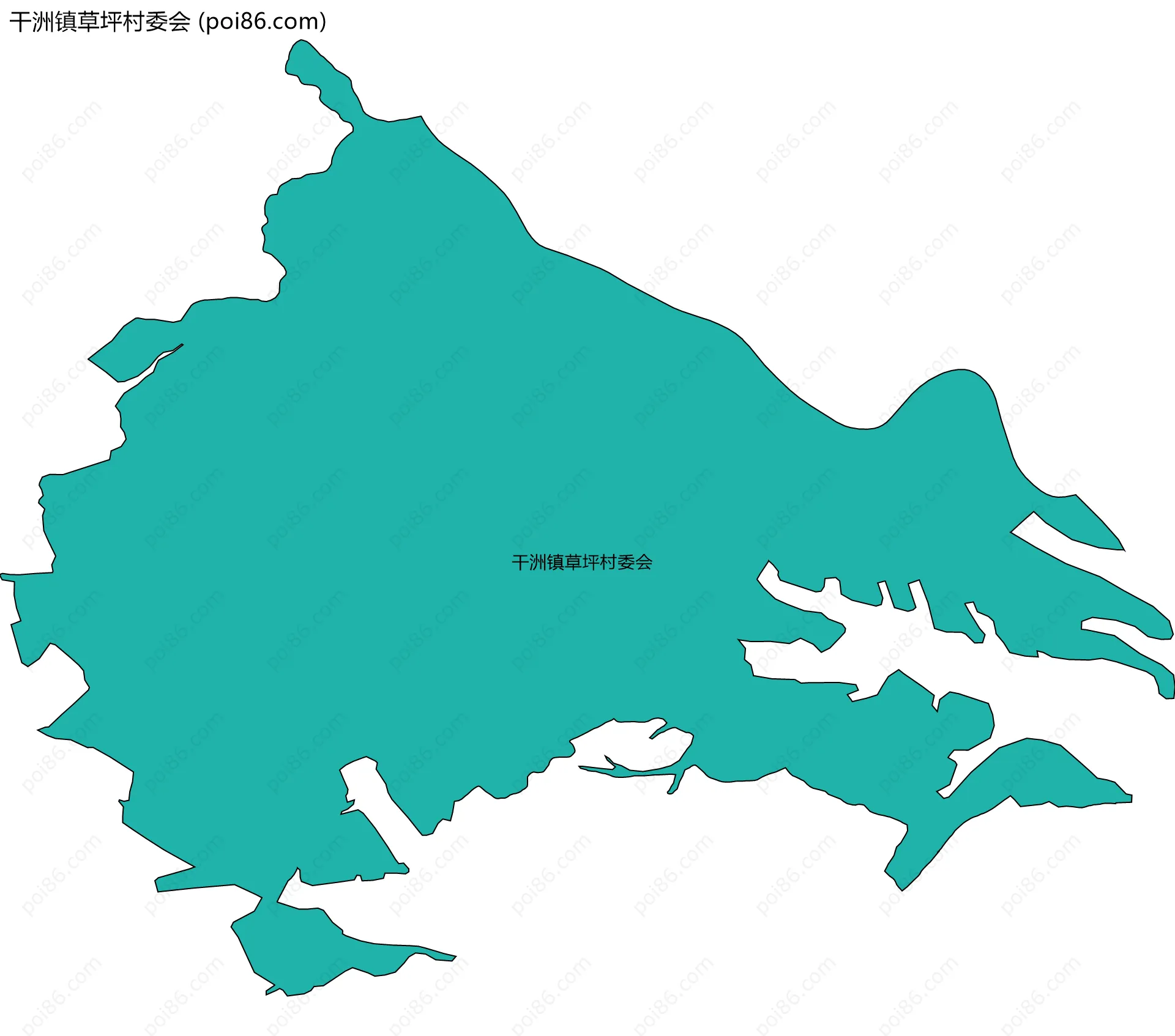 干洲镇草坪村委会边界地图