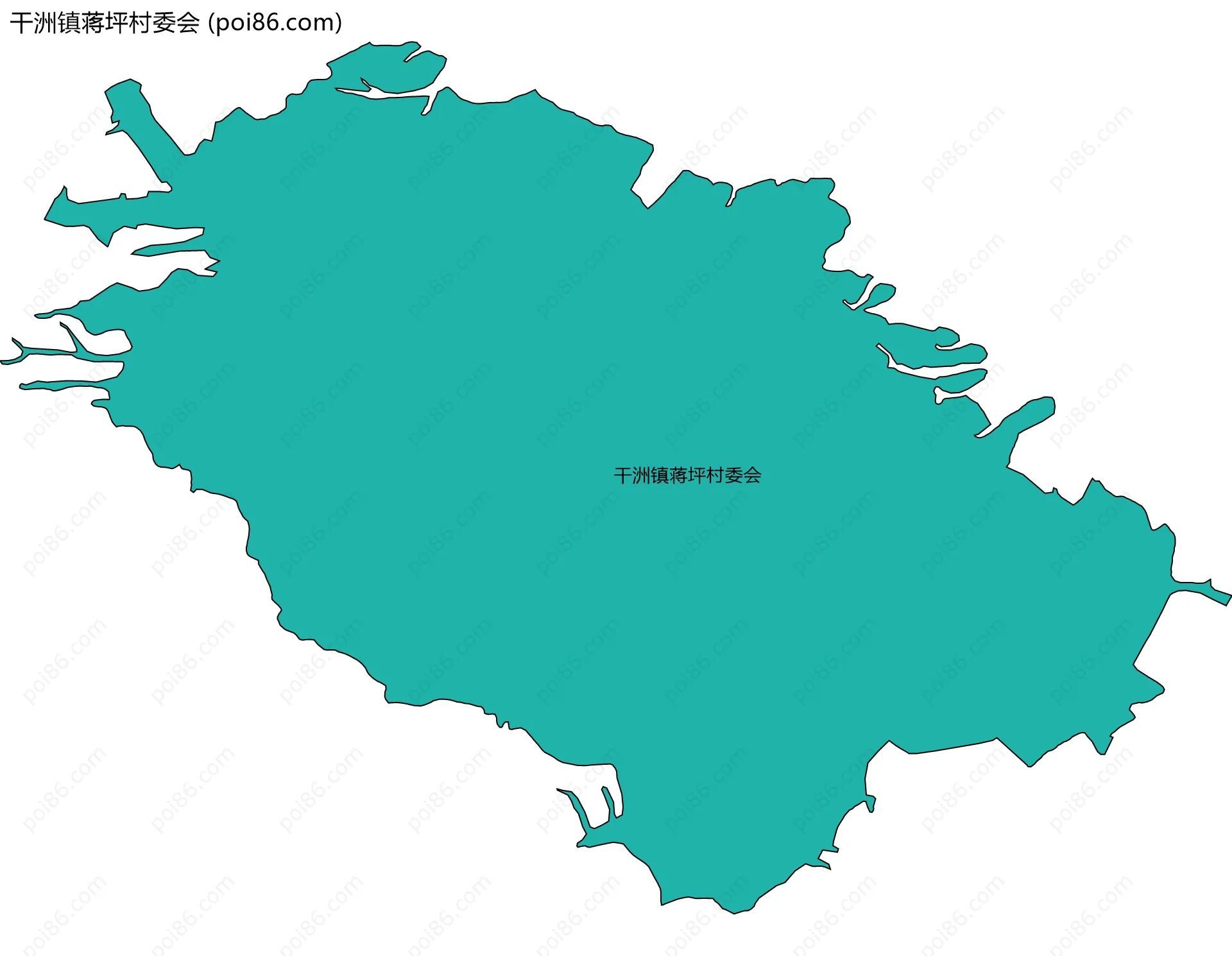 干洲镇蒋坪村委会边界地图