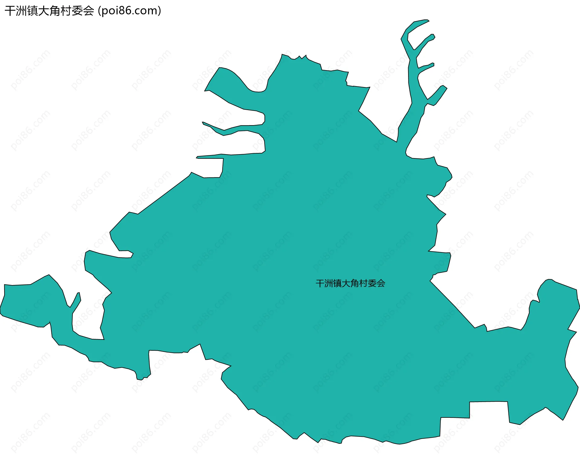 干洲镇大角村委会边界地图