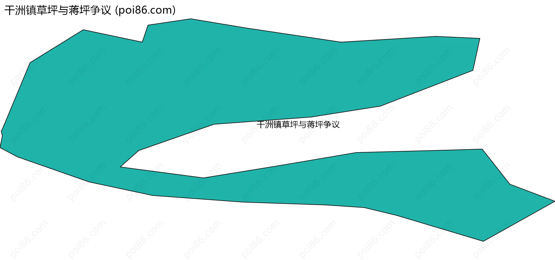 干洲镇草坪与蒋坪争议边界地图