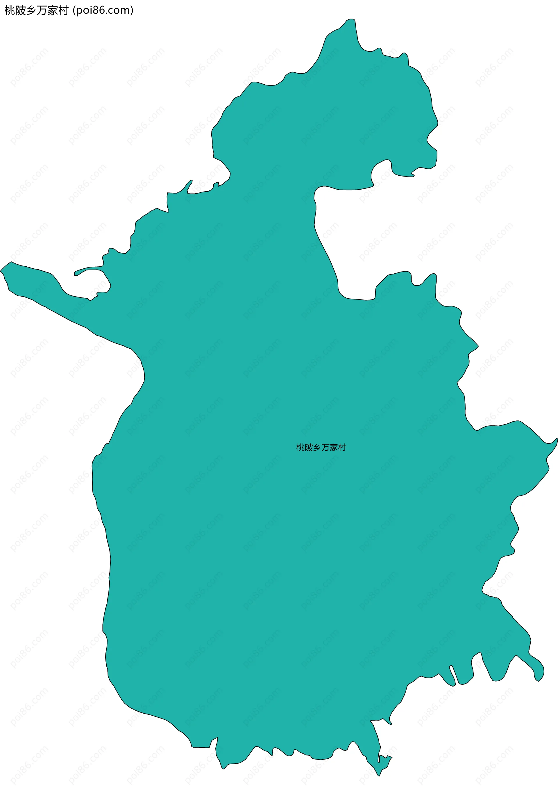 桃陂乡万家村边界地图