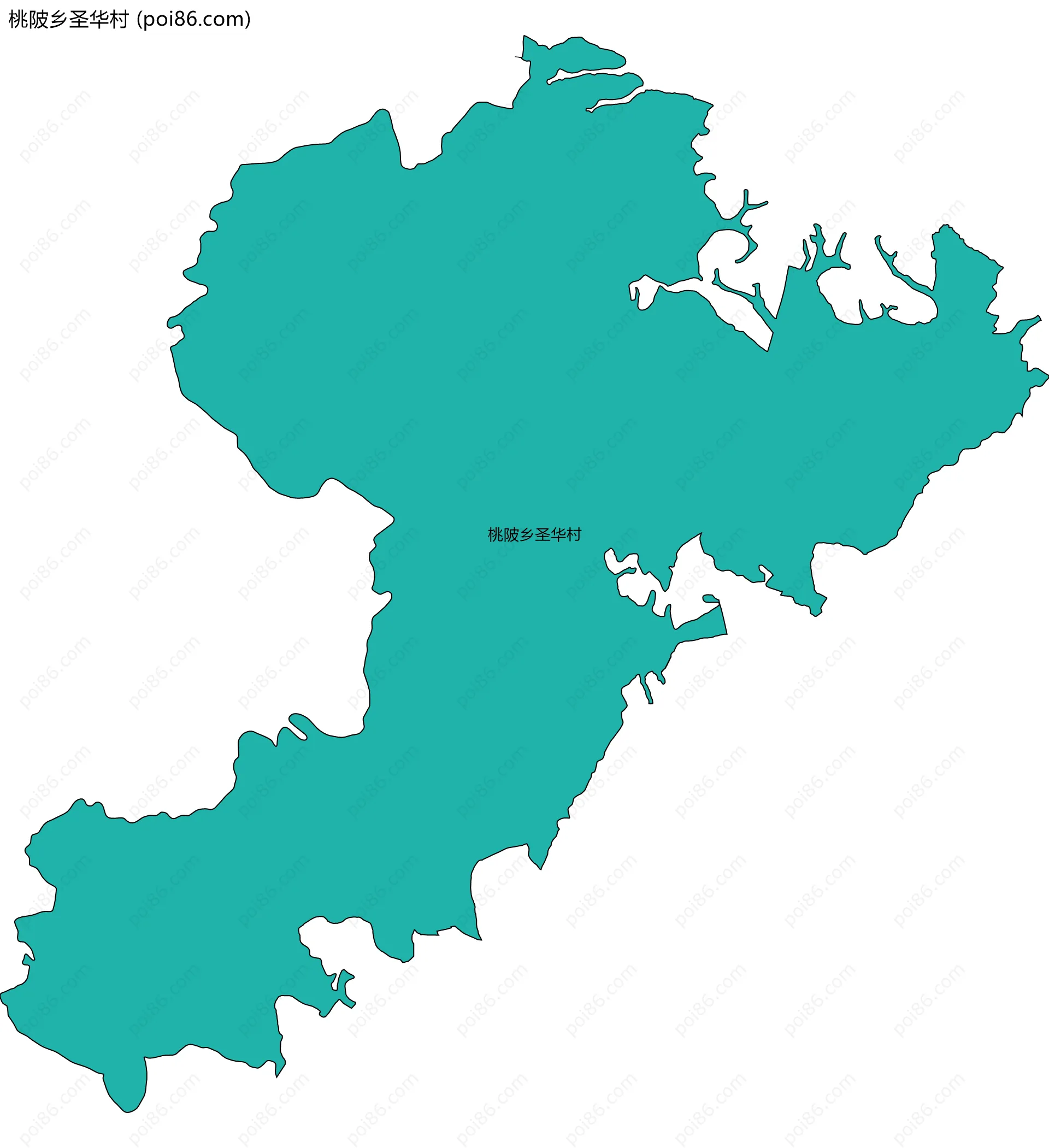 桃陂乡圣华村边界地图