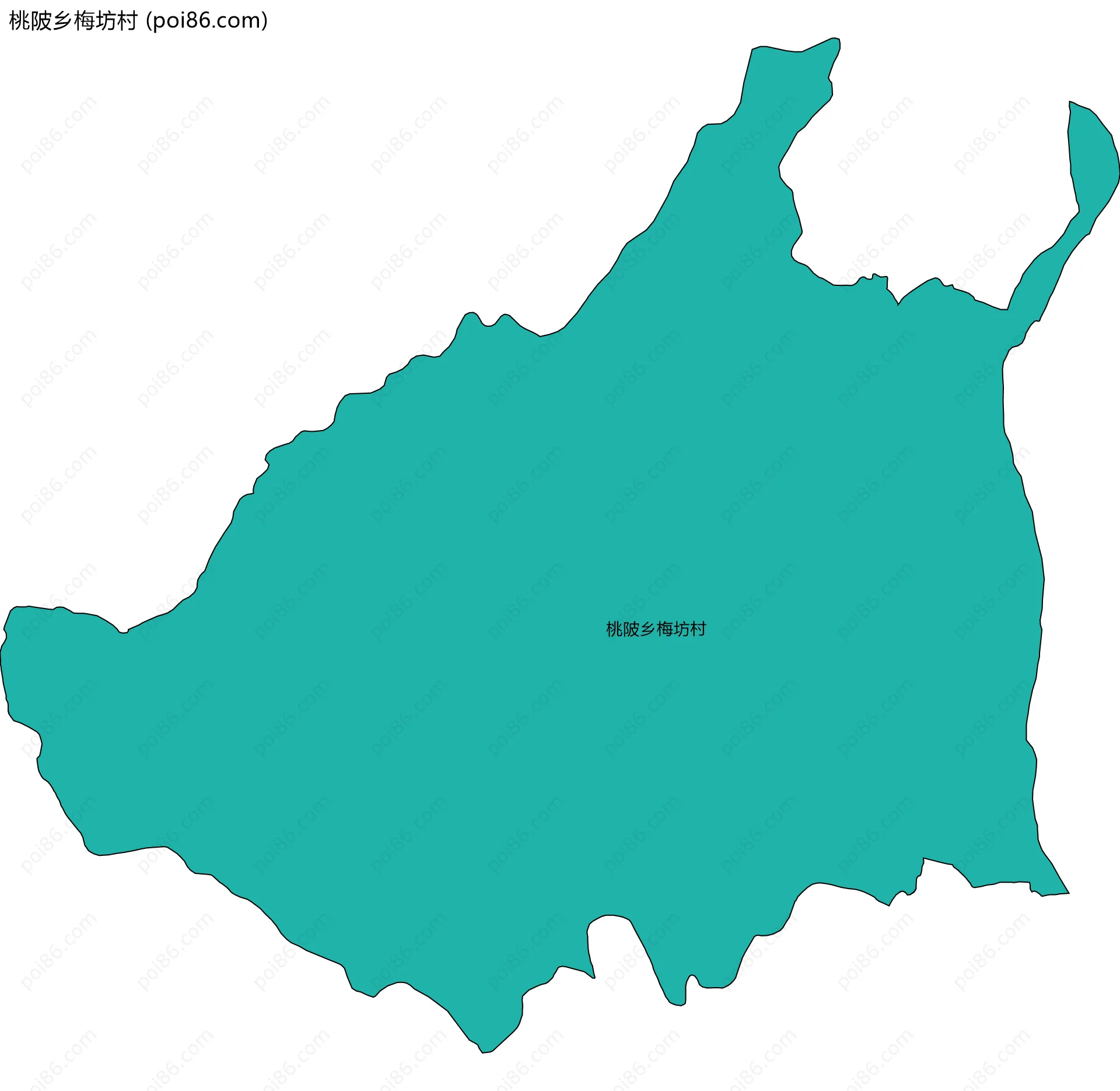 桃陂乡梅坊村边界地图