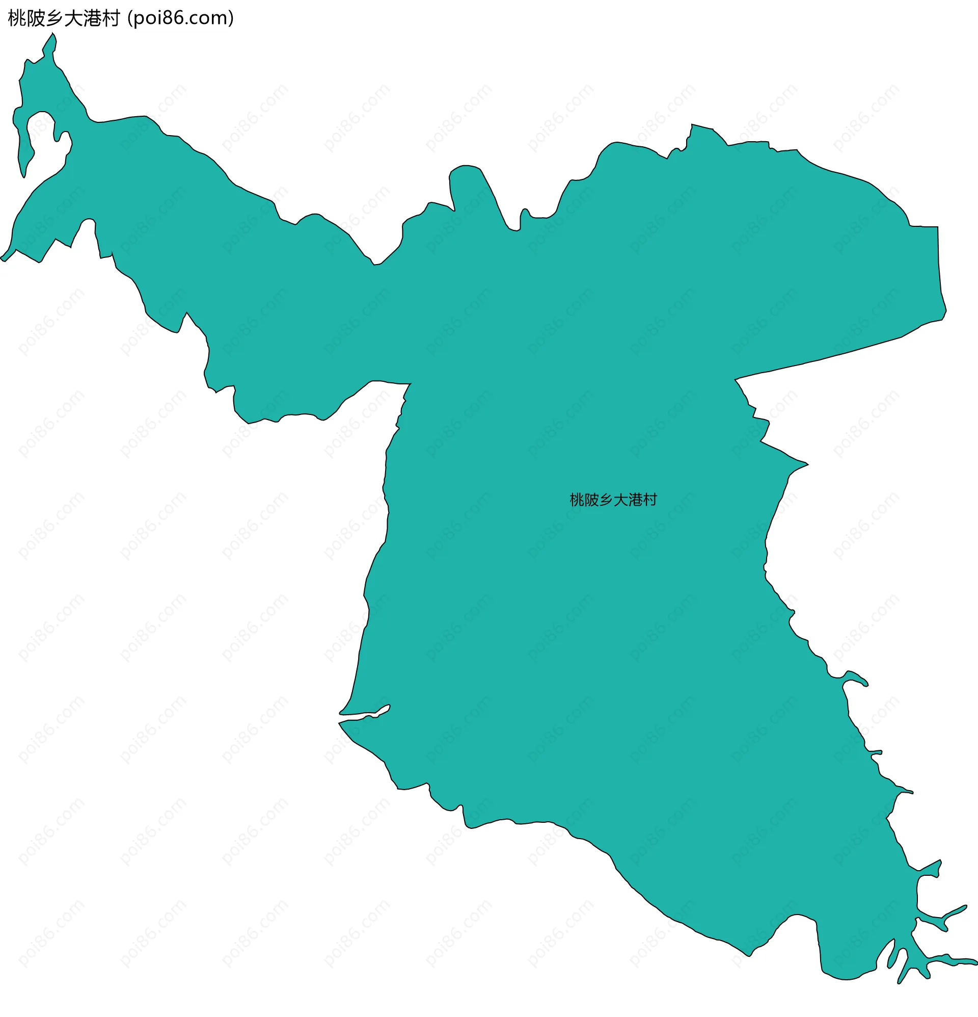 桃陂乡大港村边界地图