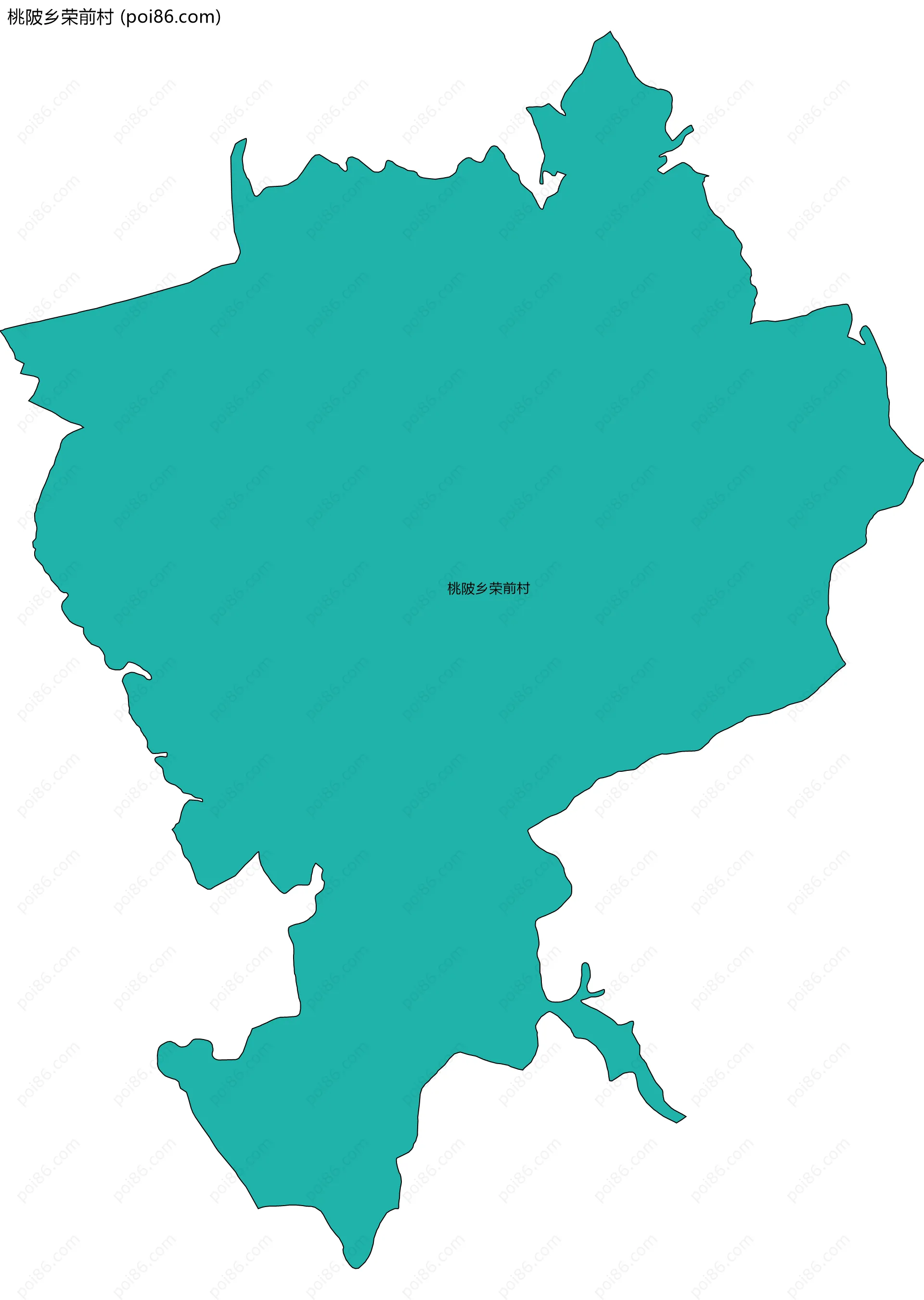 桃陂乡荣前村边界地图