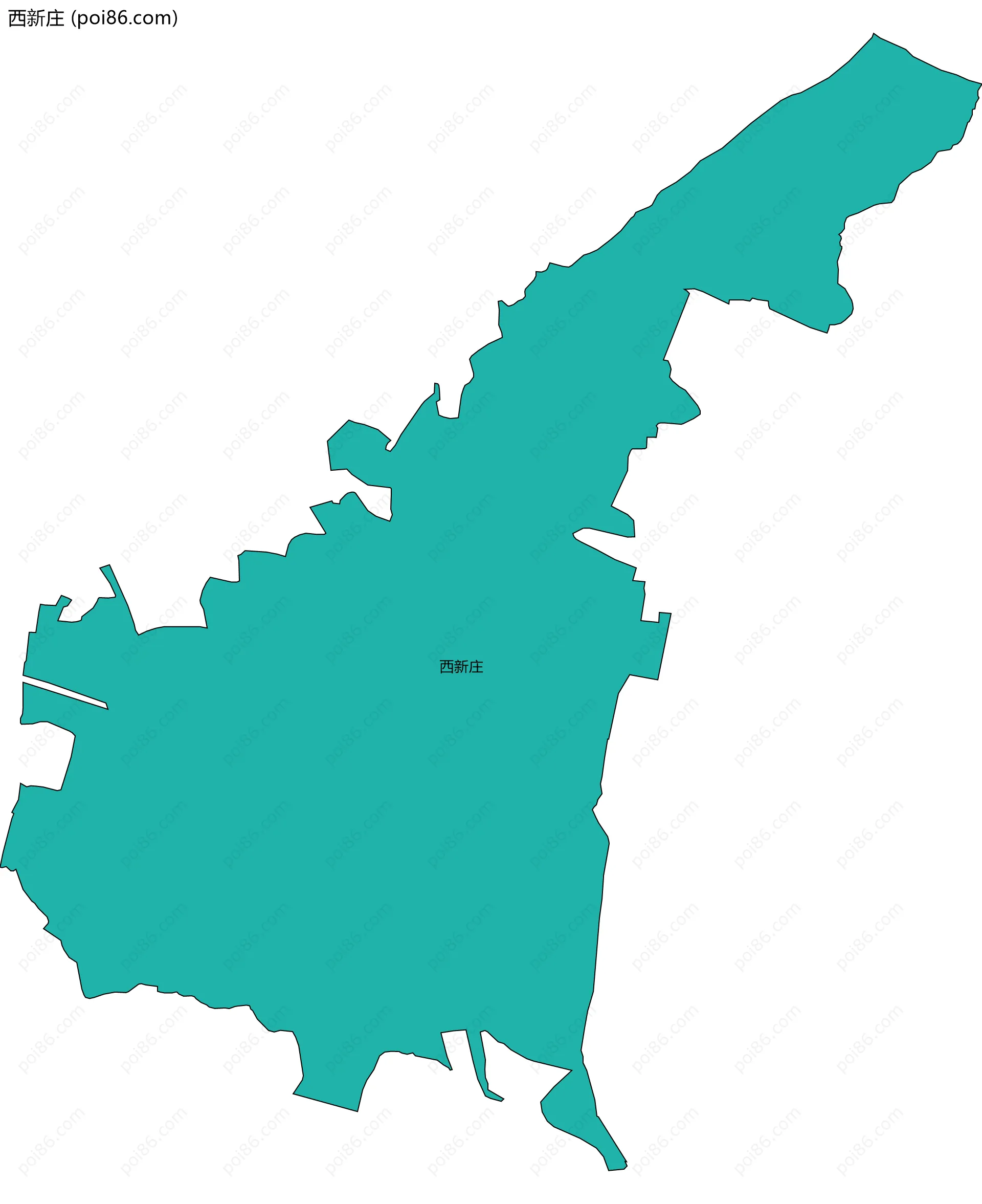 西新庄边界地图