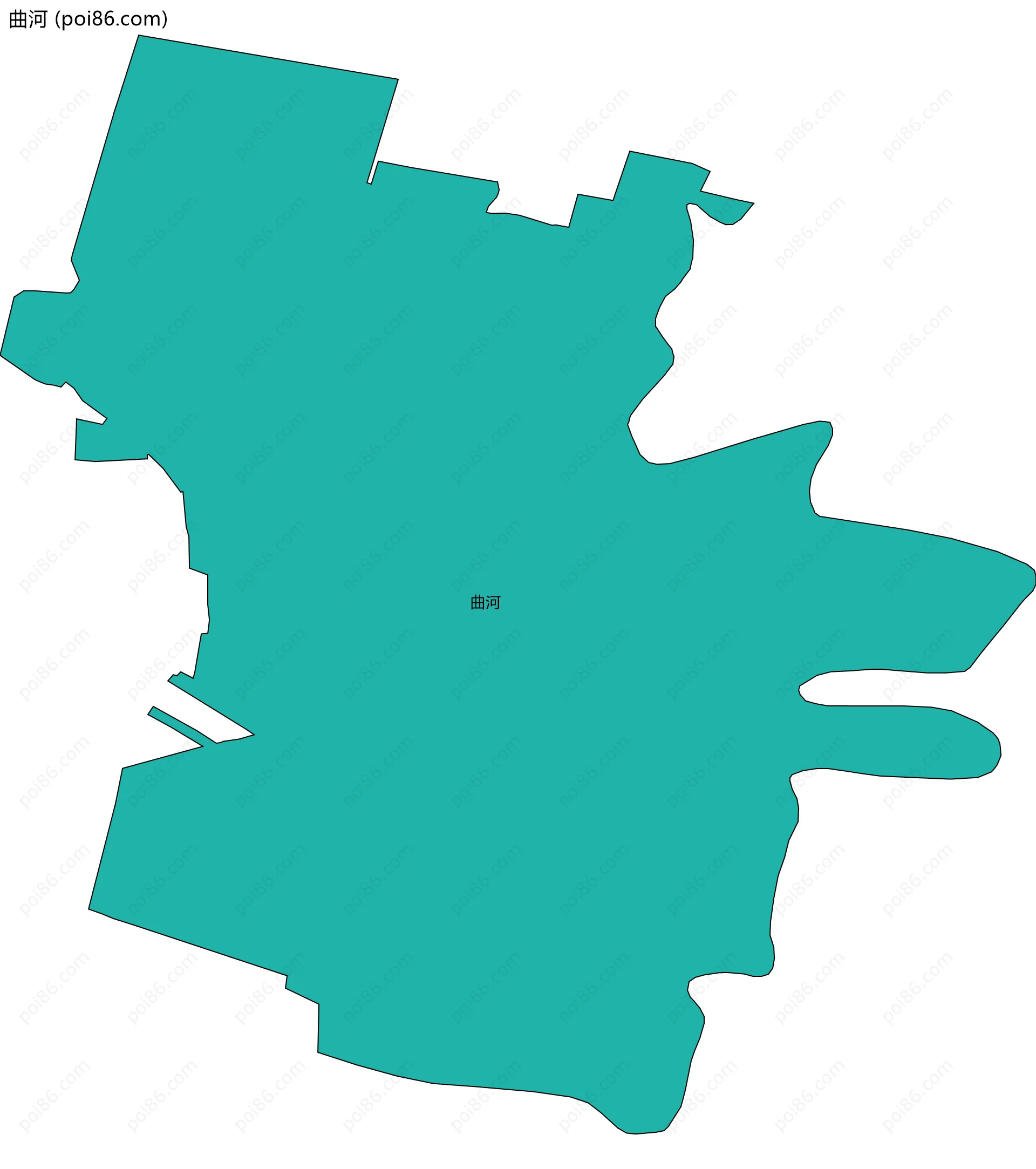 曲河边界地图