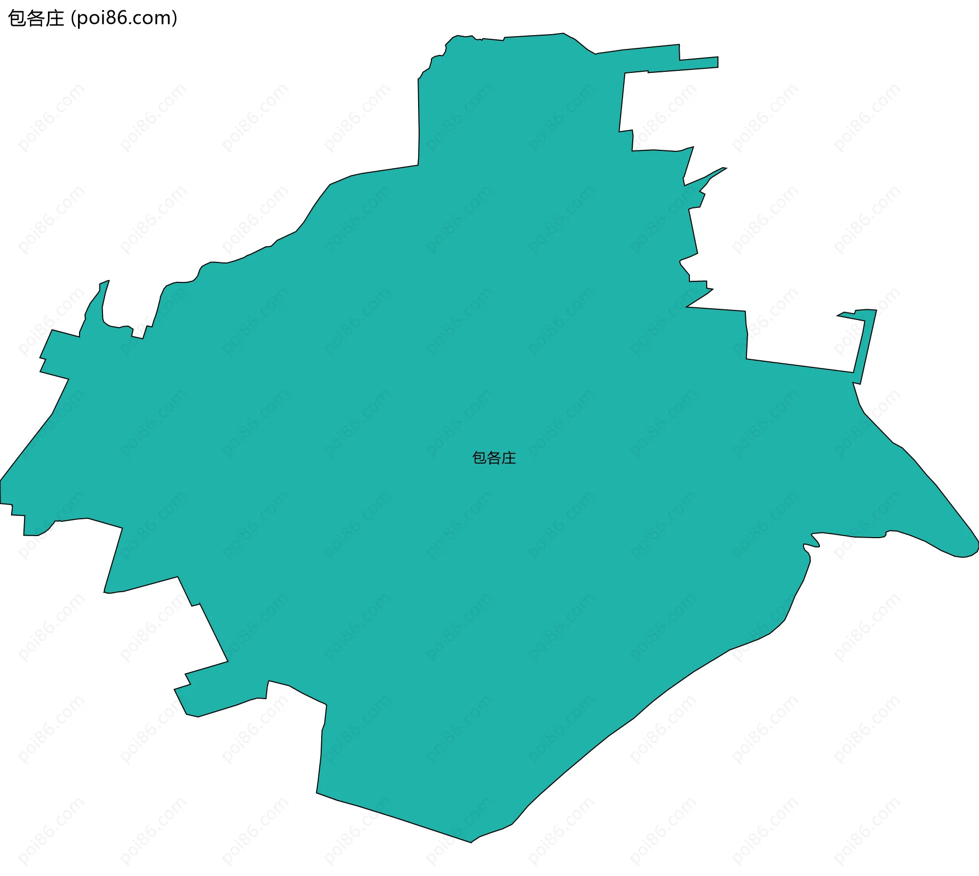 包各庄边界地图