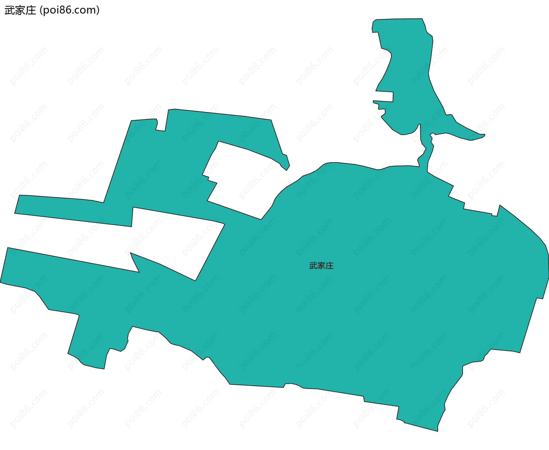 武家庄边界地图
