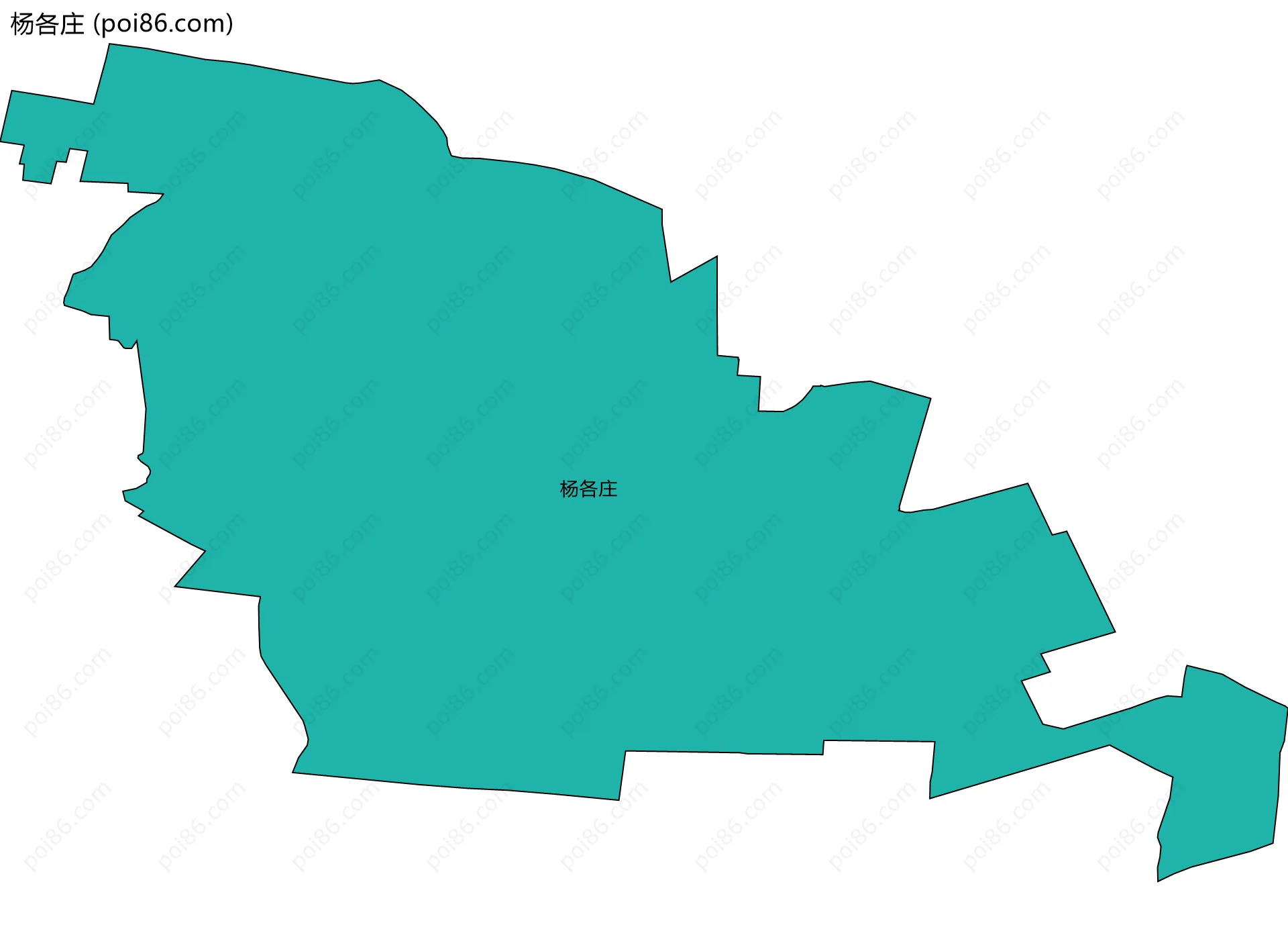 杨各庄边界地图