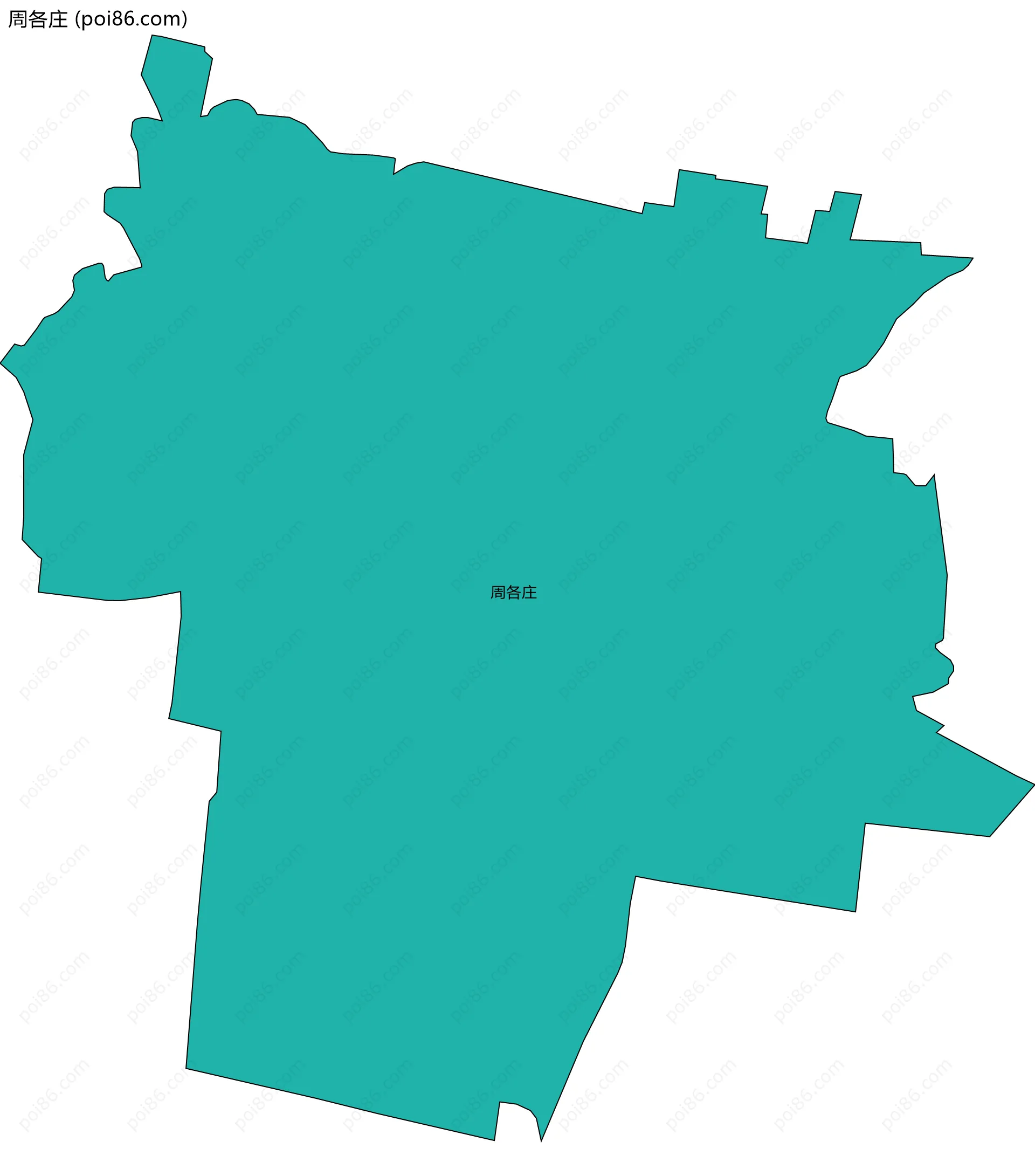 周各庄边界地图