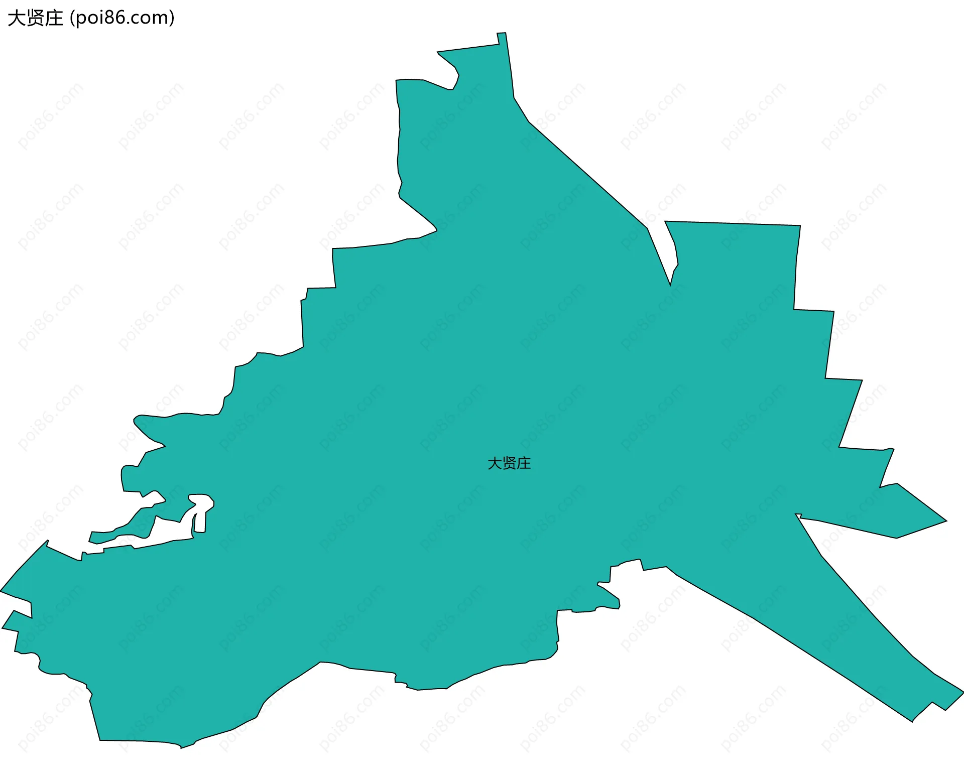 大贤庄边界地图