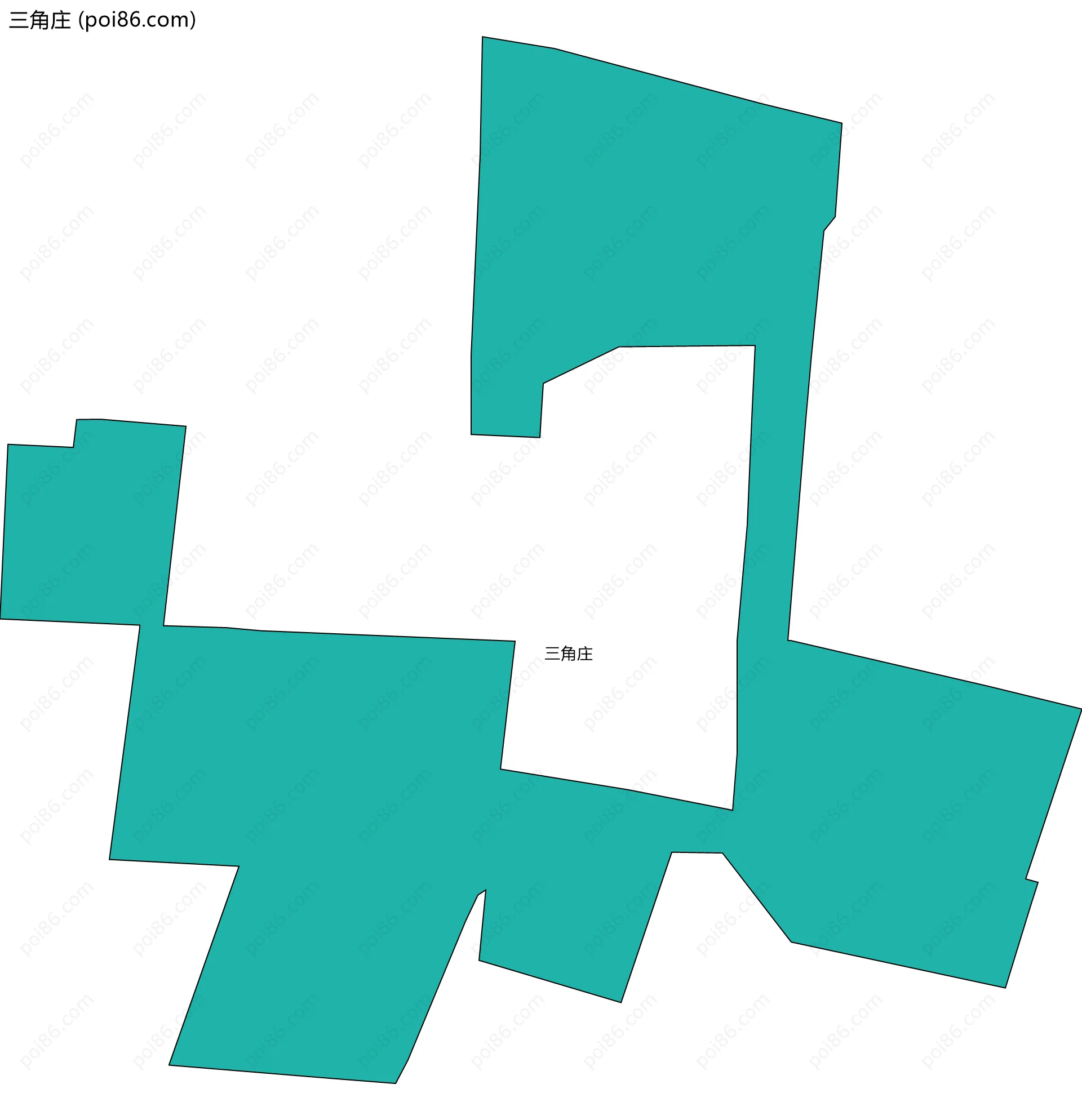 三角庄边界地图