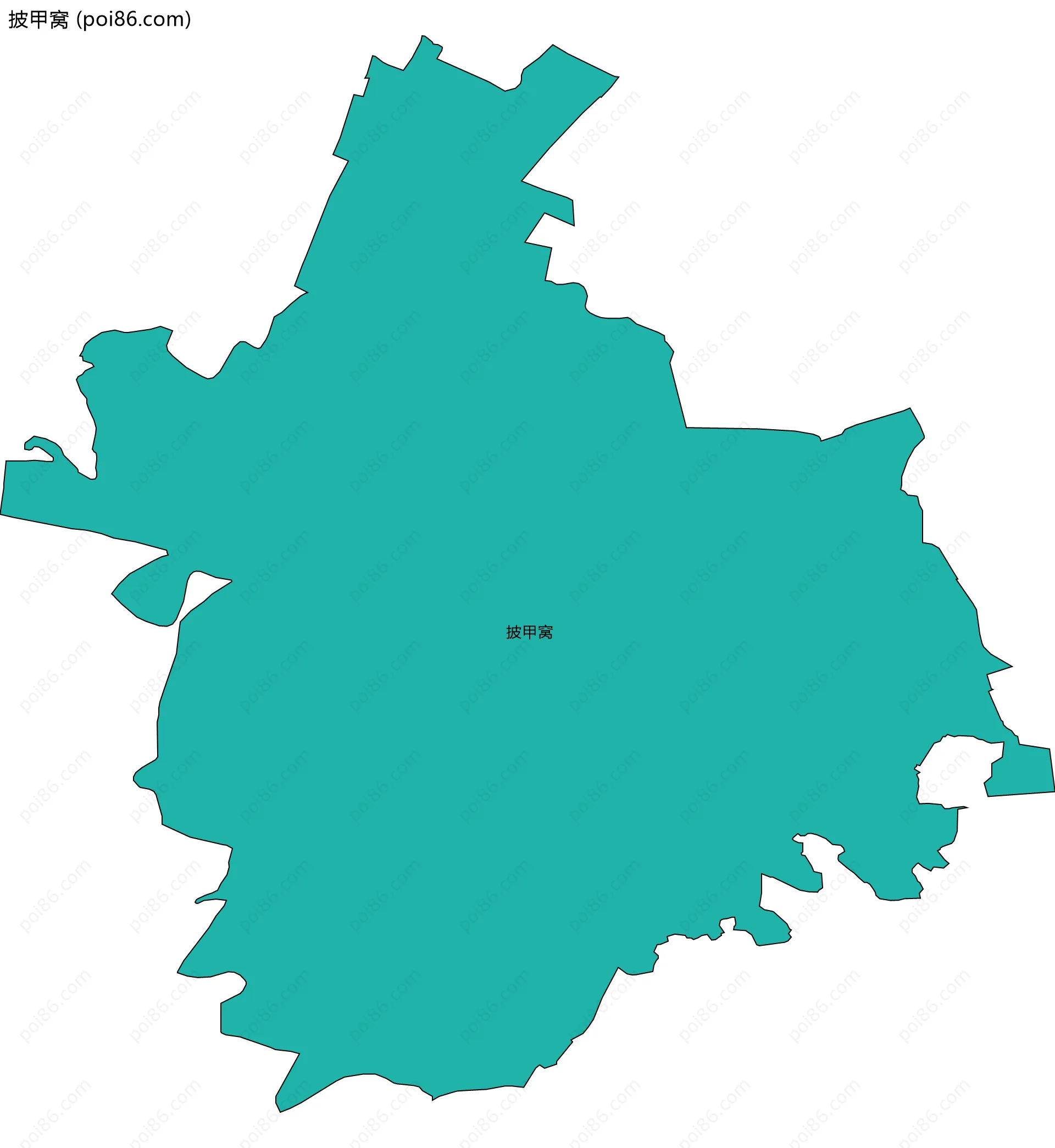 披甲窝边界地图