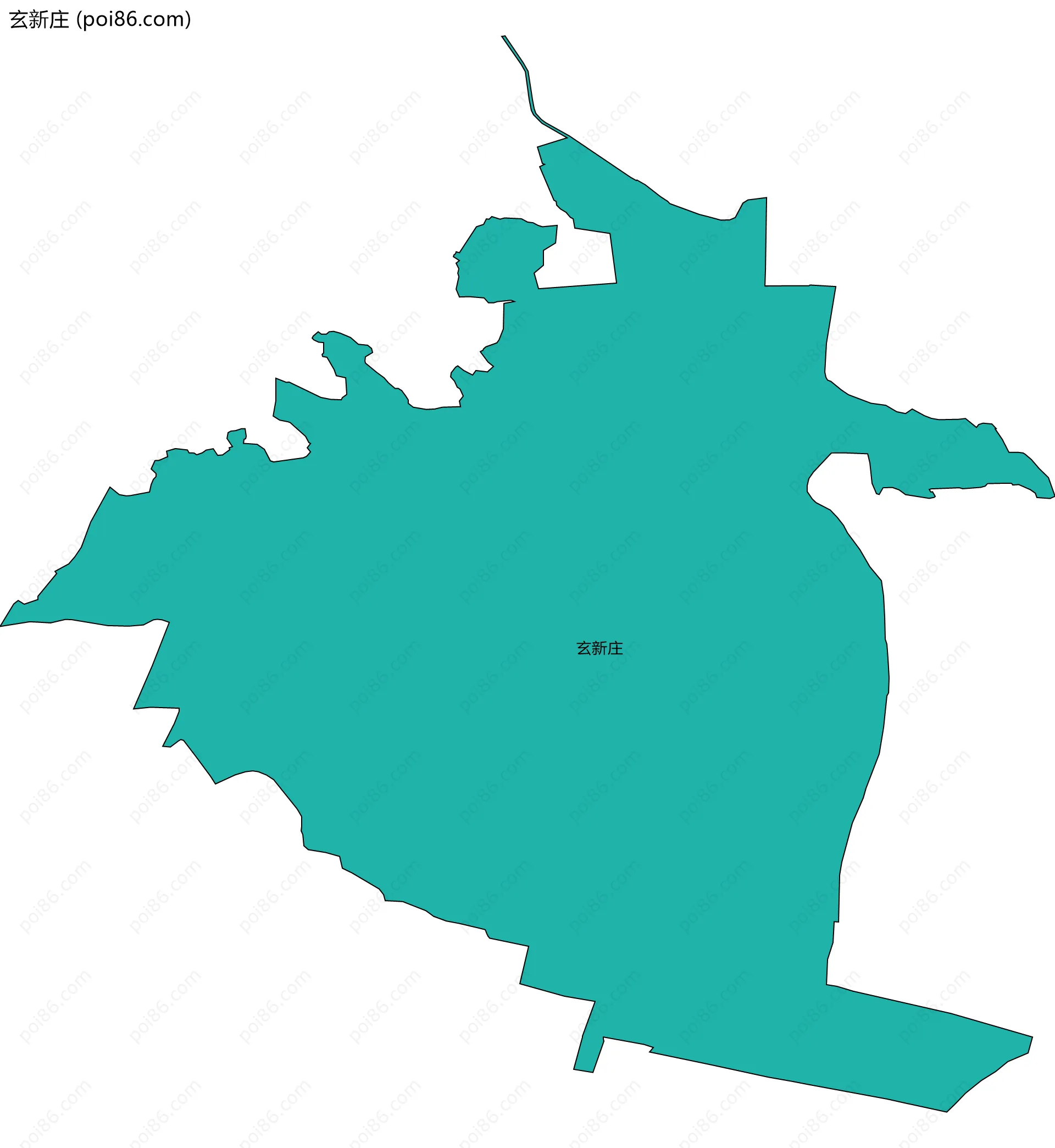 玄新庄边界地图