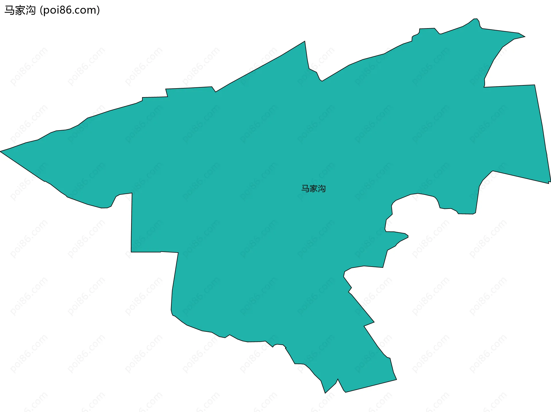 马家沟边界地图