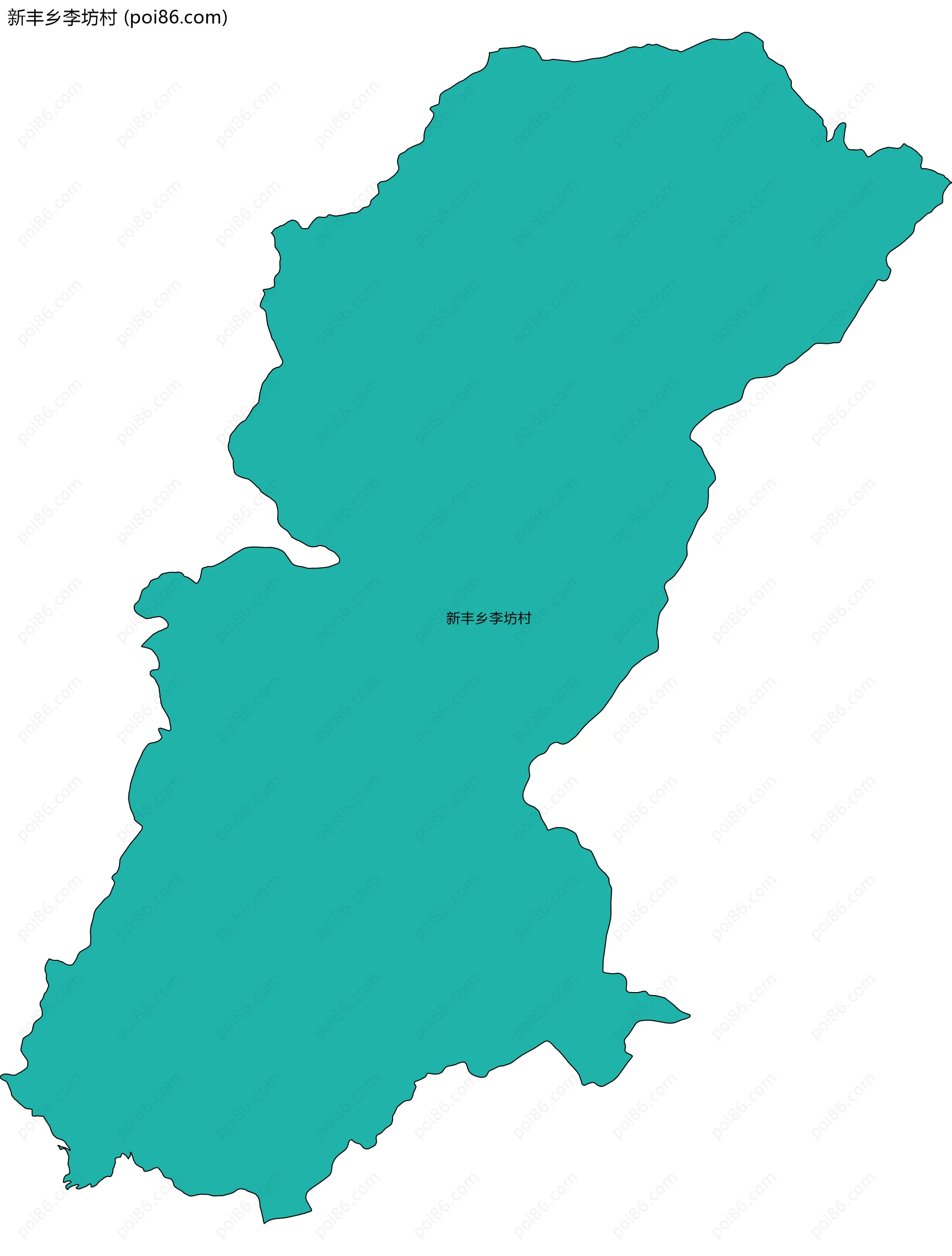 新丰乡李坊村边界地图