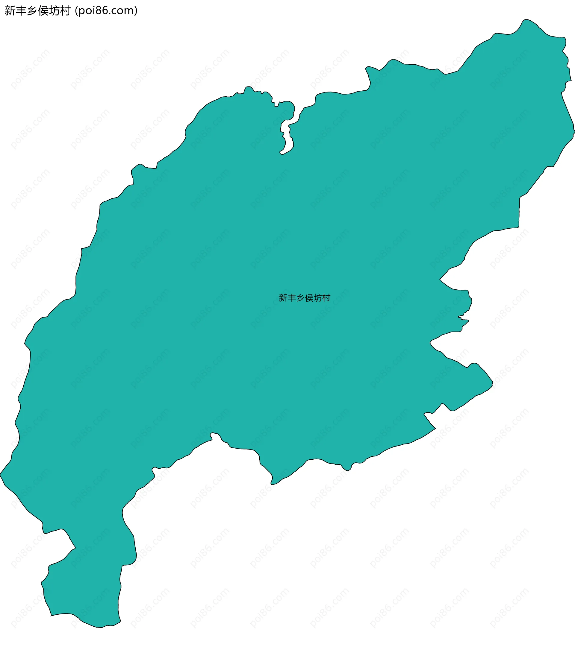 新丰乡侯坊村边界地图