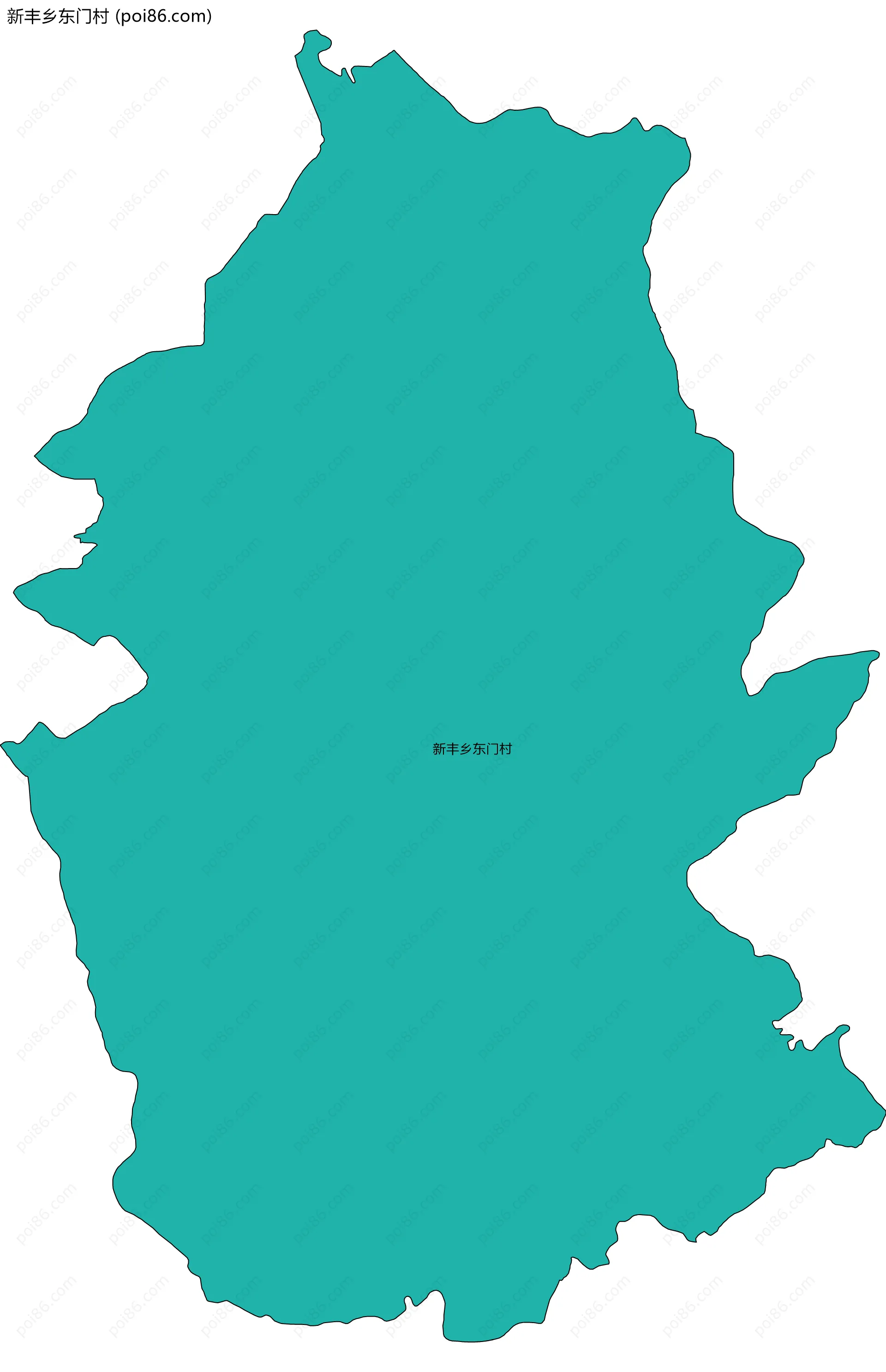 新丰乡东门村边界地图