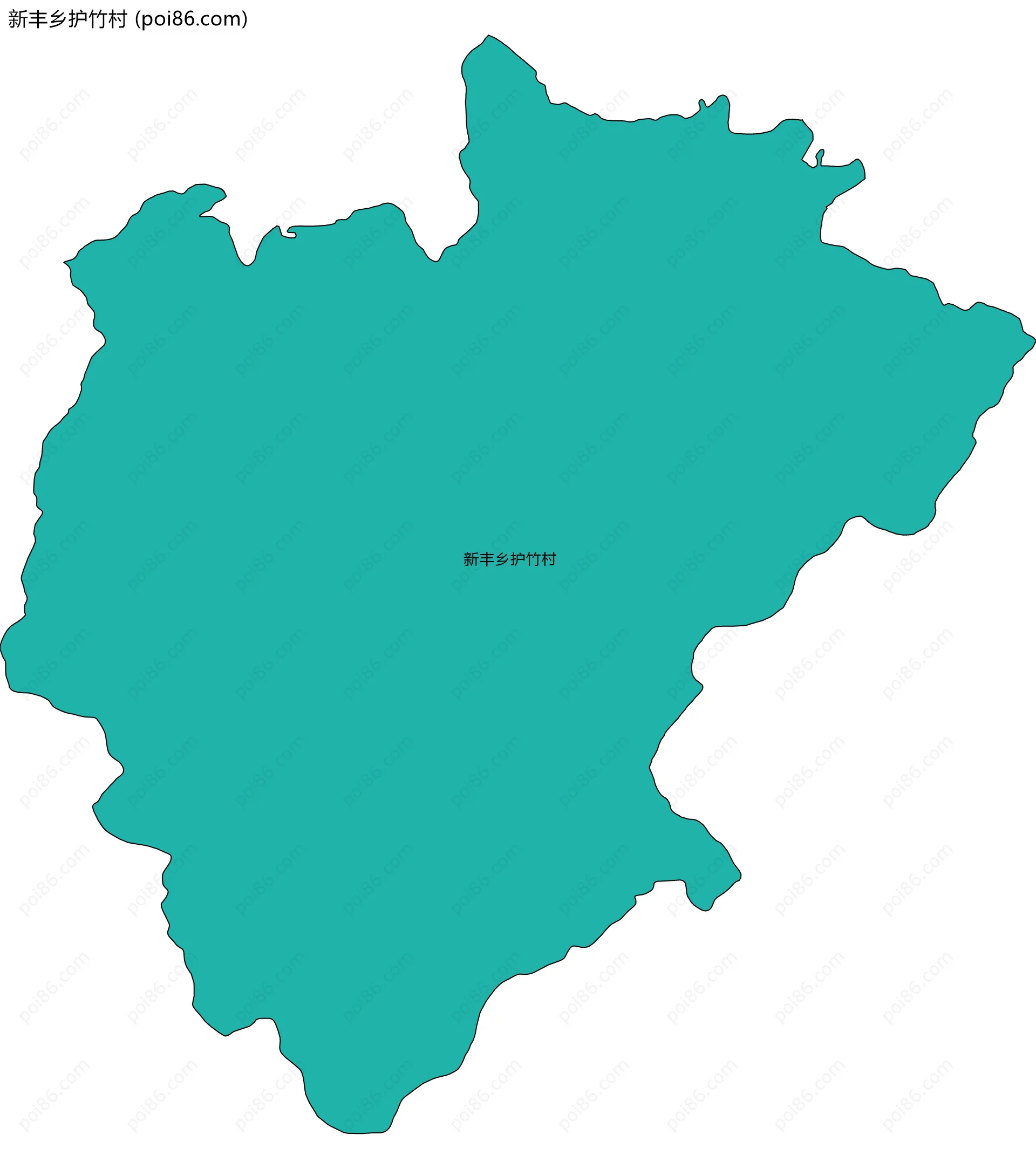 新丰乡护竹村边界地图