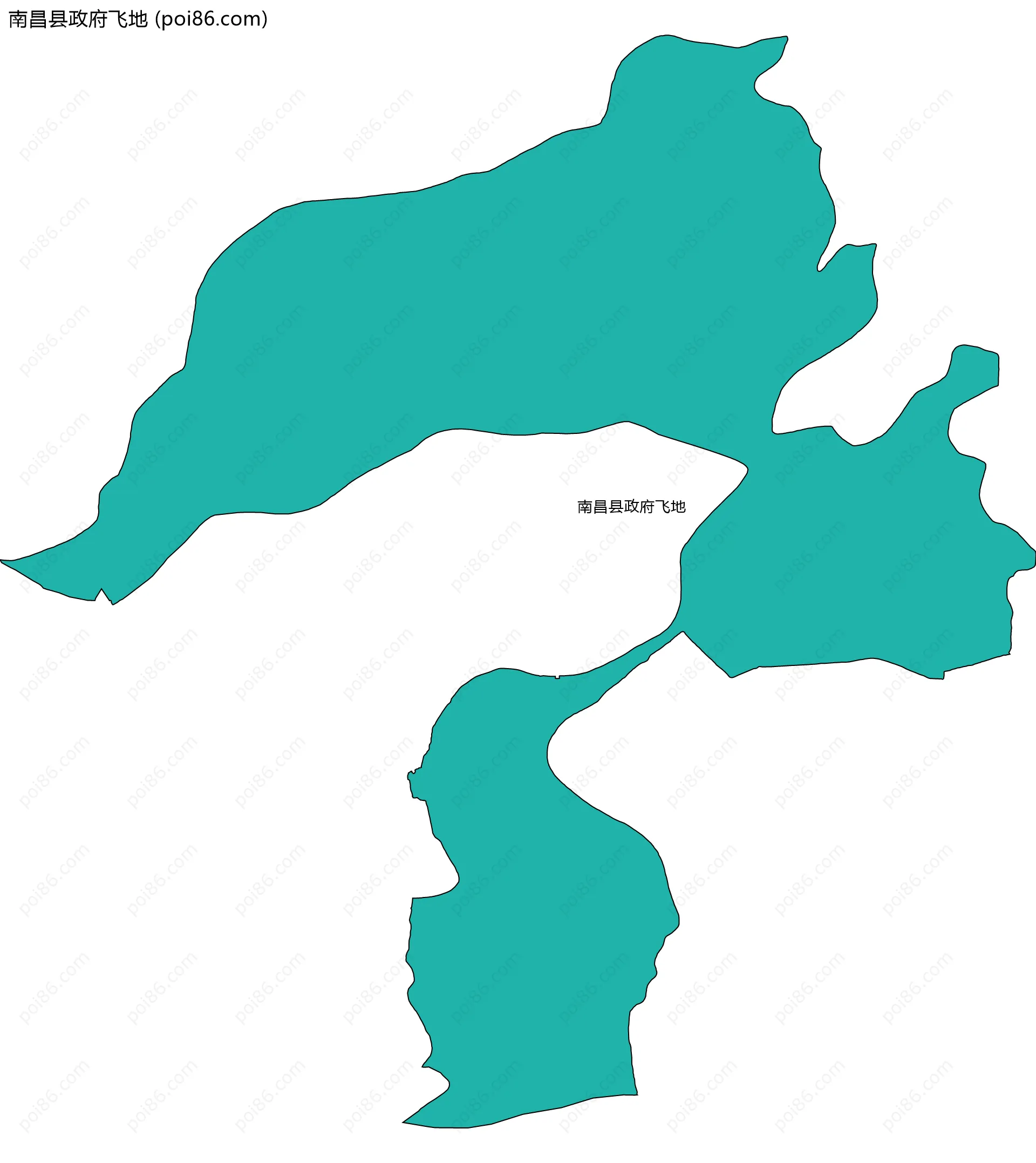 南昌县政府飞地边界地图