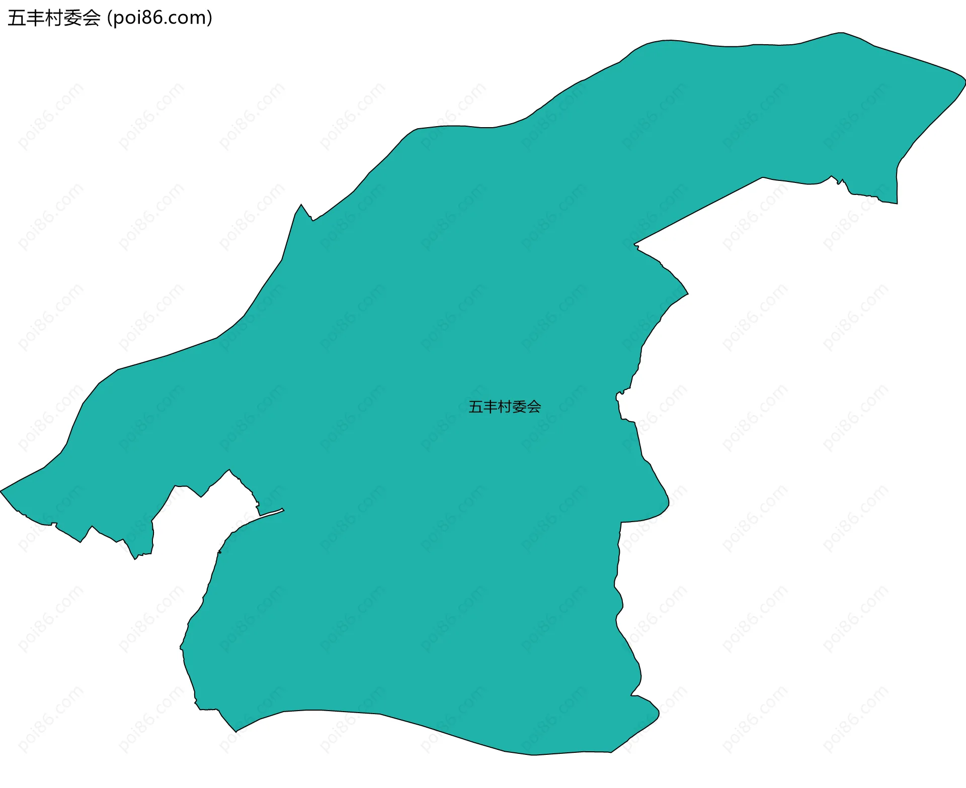 五丰村委会边界地图