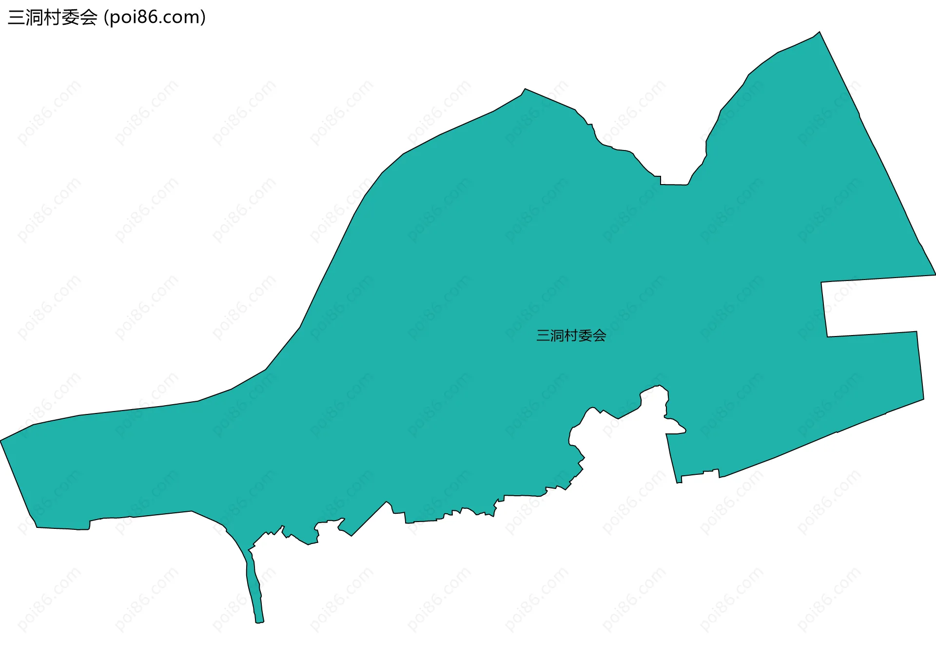 三洞村委会边界地图