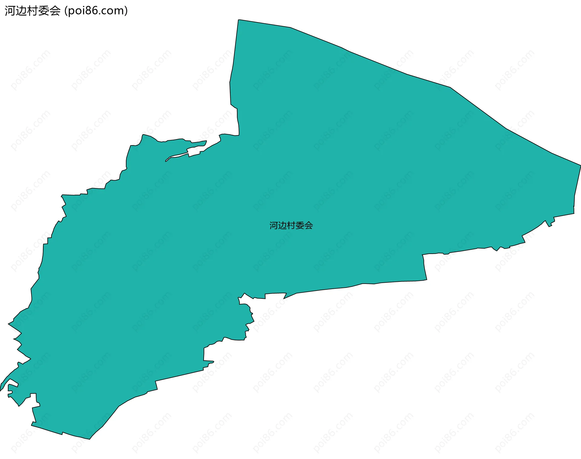 河边村委会边界地图