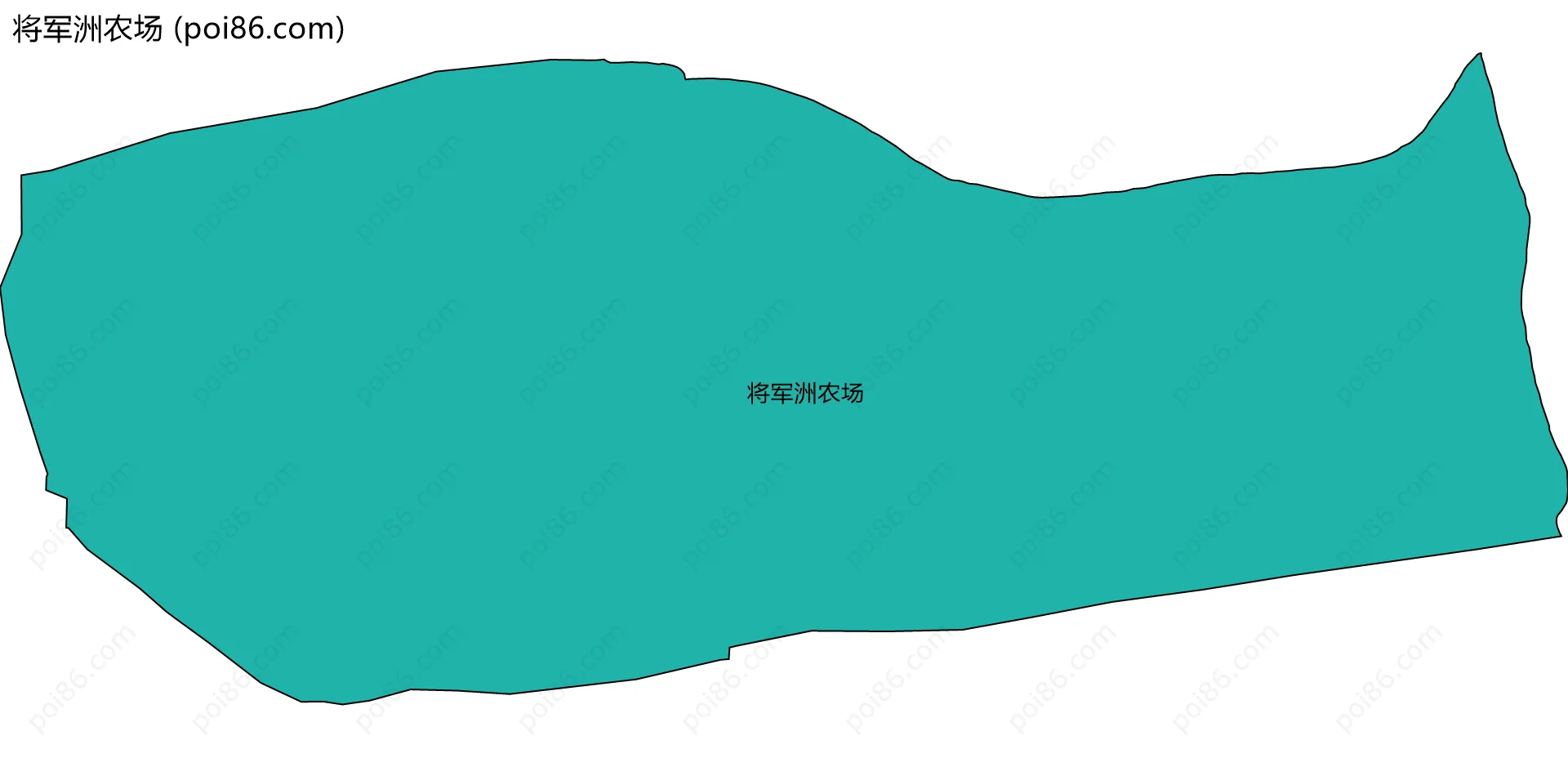 将军洲农场边界地图