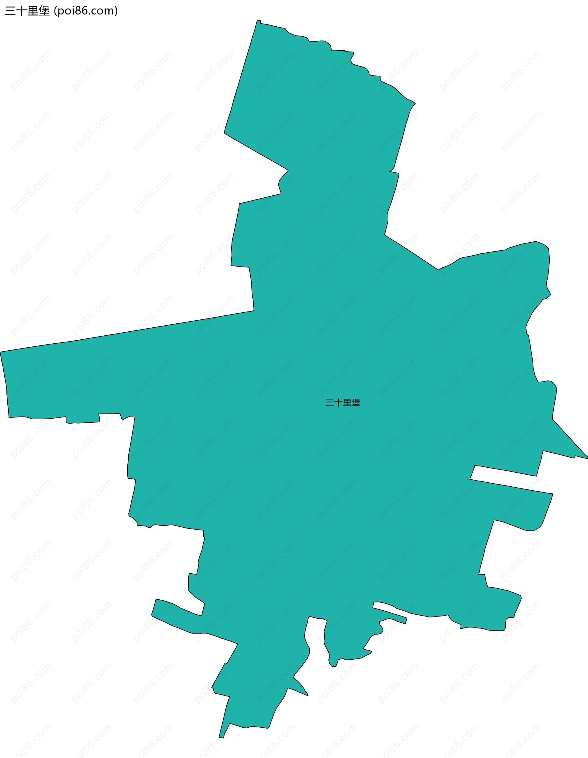 三十里堡边界地图