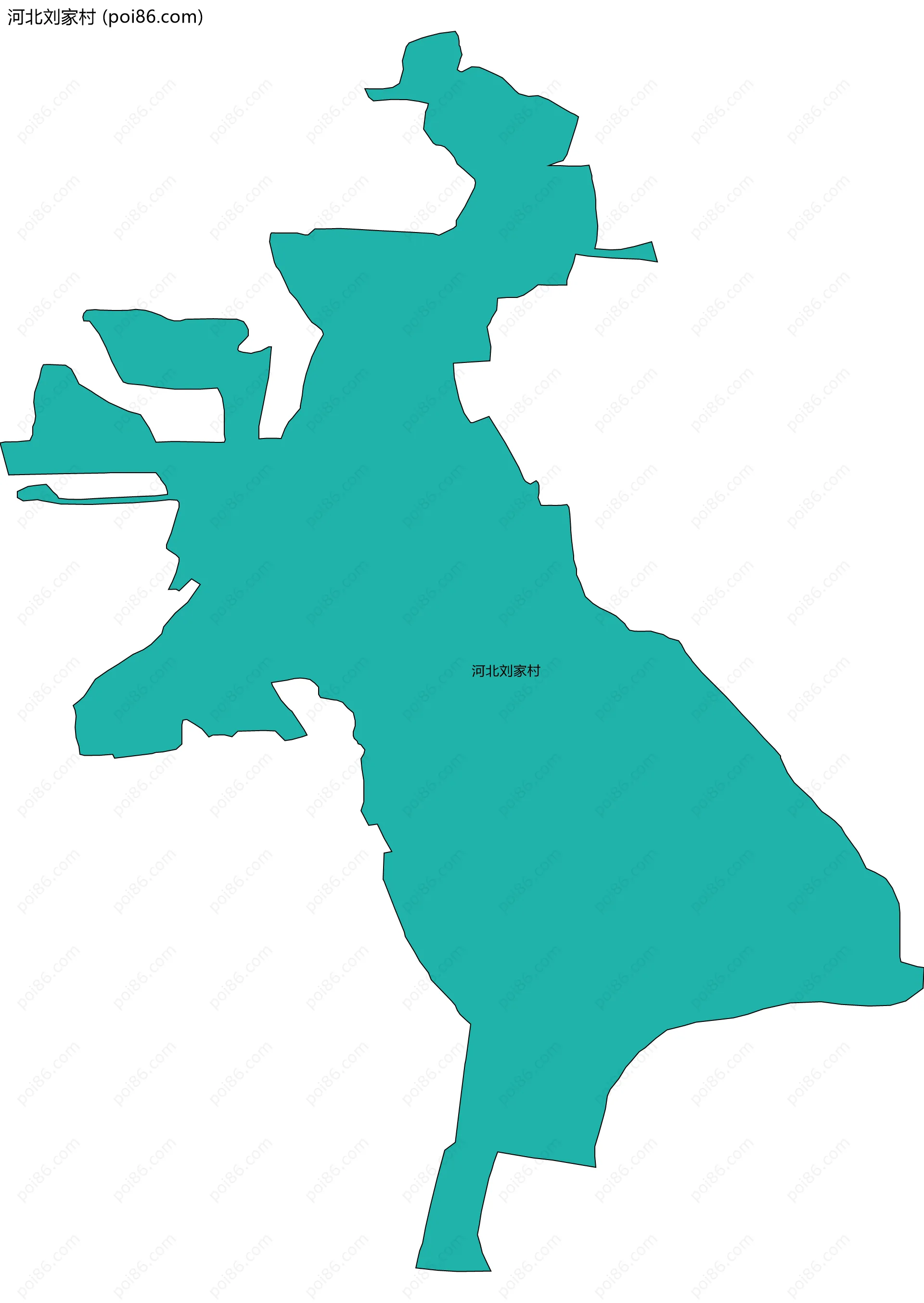 河北刘家村边界地图