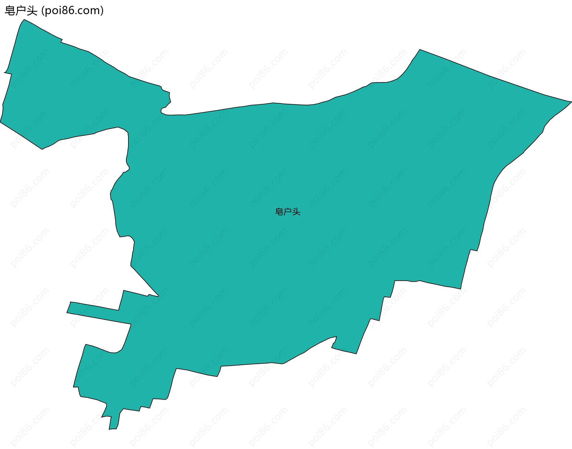 皂户头边界地图