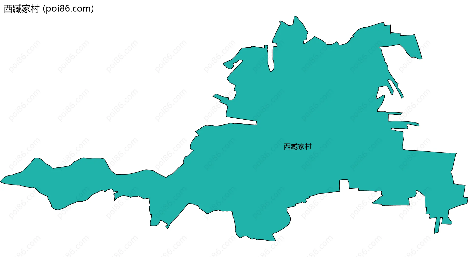 西臧家村边界地图