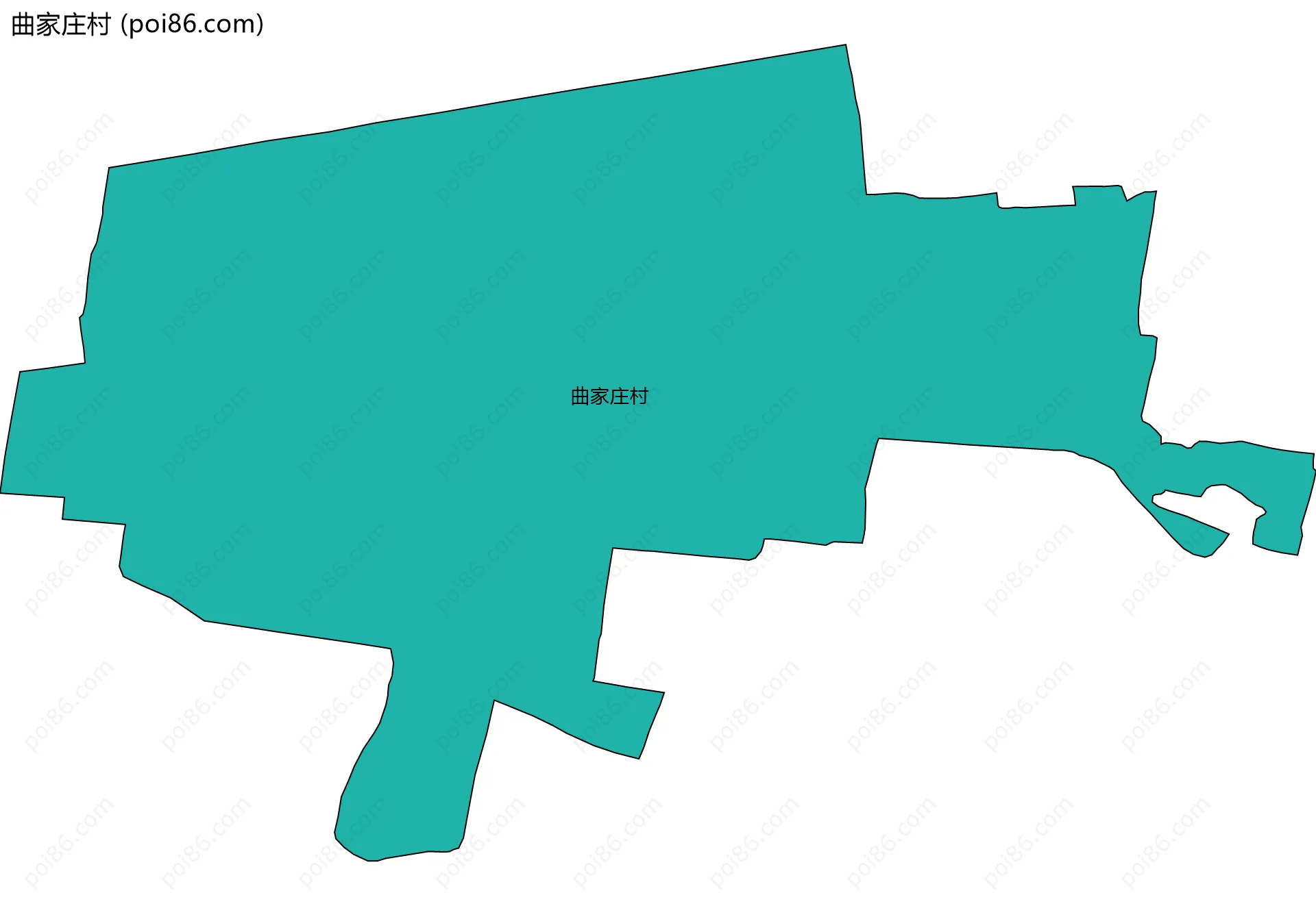 曲家庄村边界地图