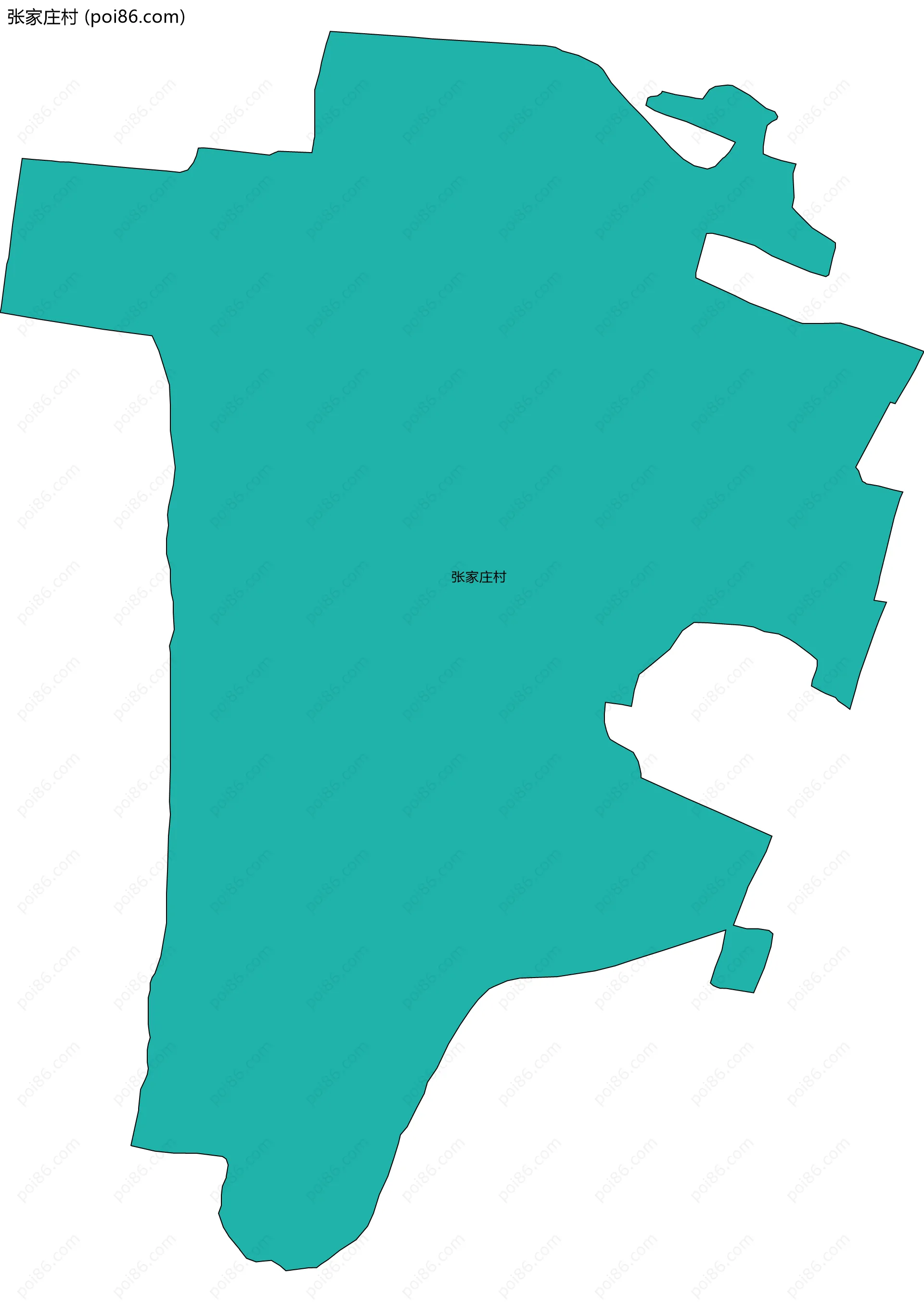 张家庄村边界地图