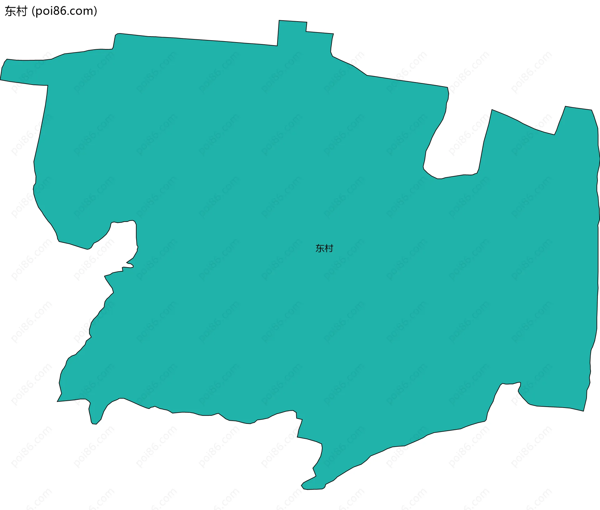 东村边界地图