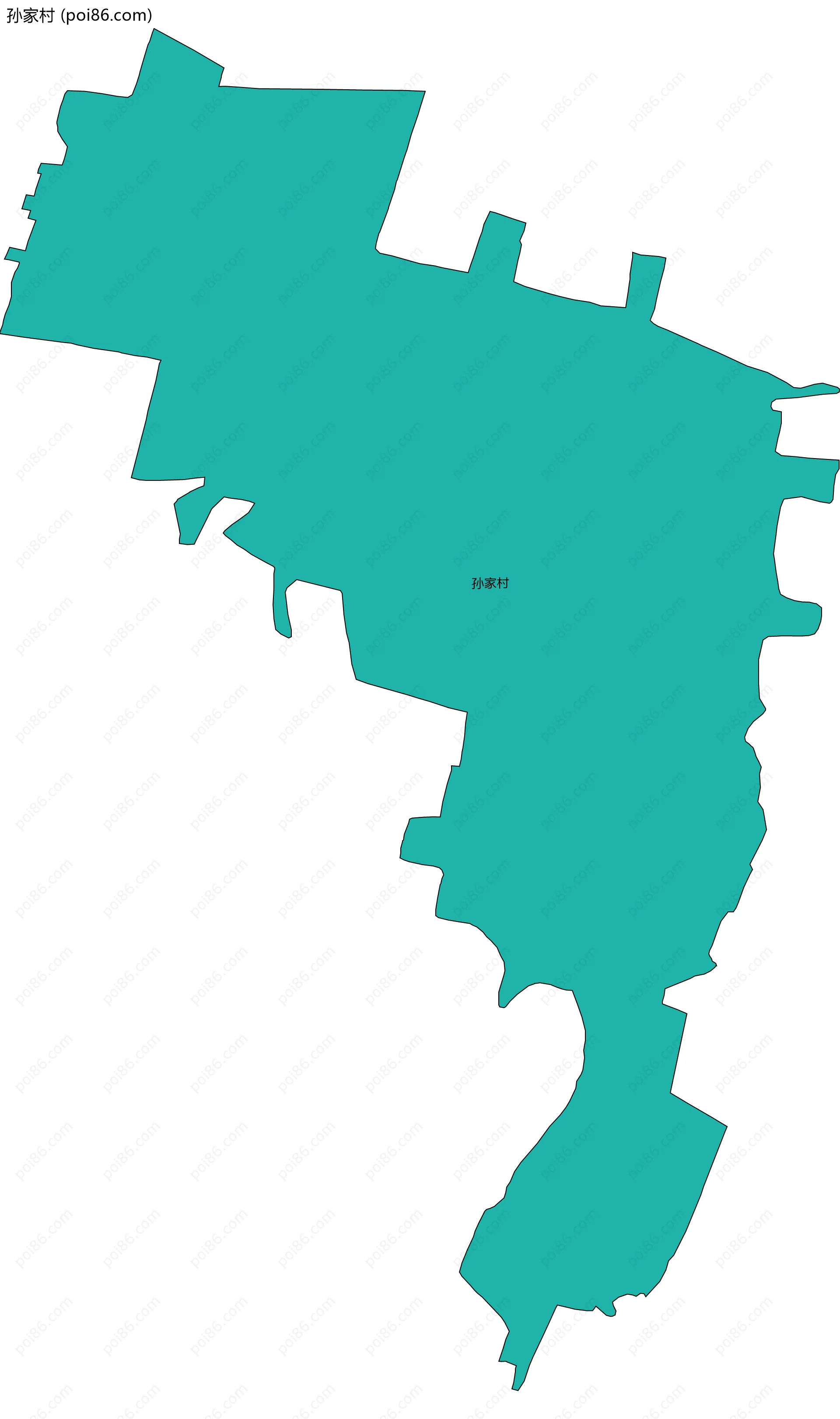 孙家村边界地图